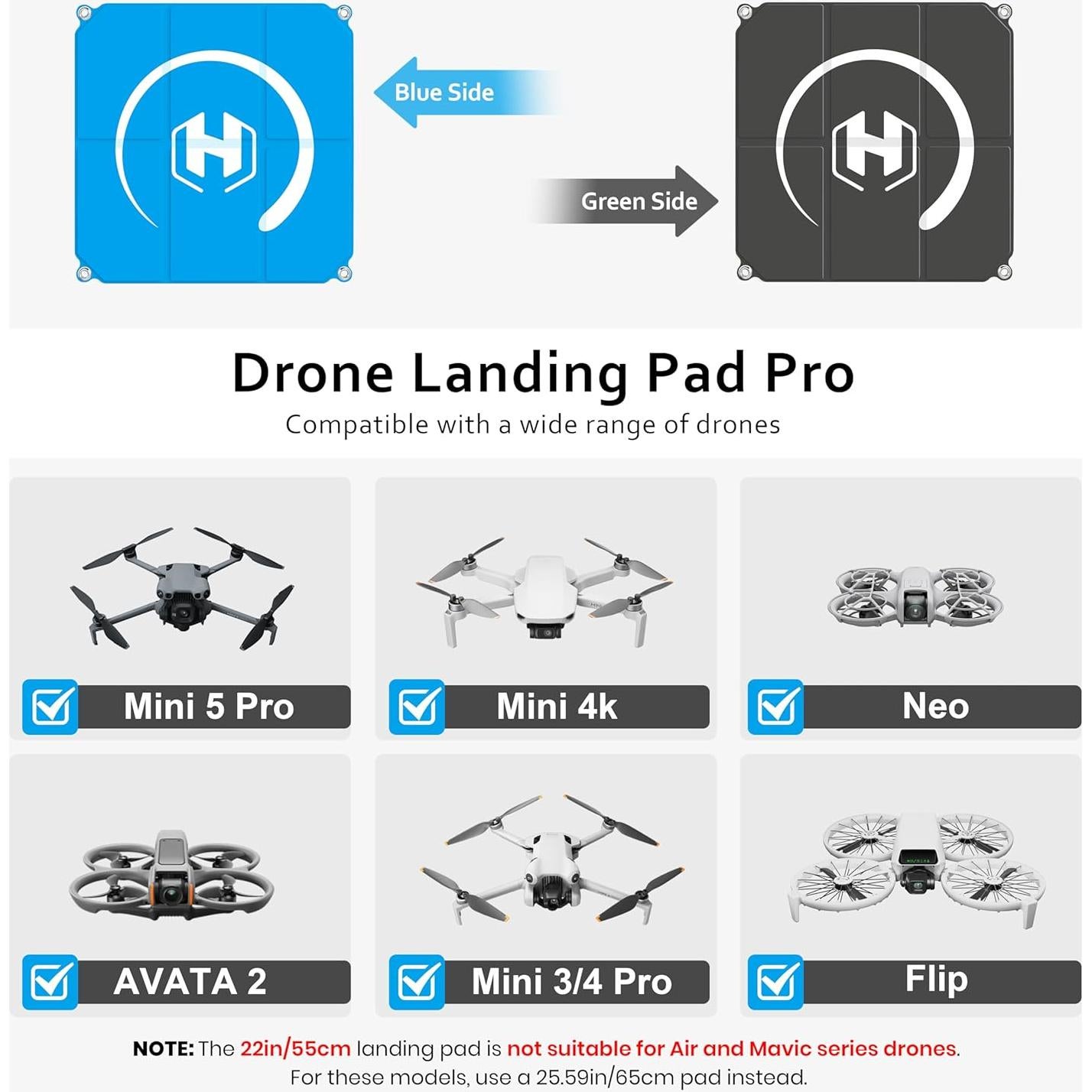 Plataforma de Aterrizaje Plegable STARTRC PHOTO 55x55cm Drones