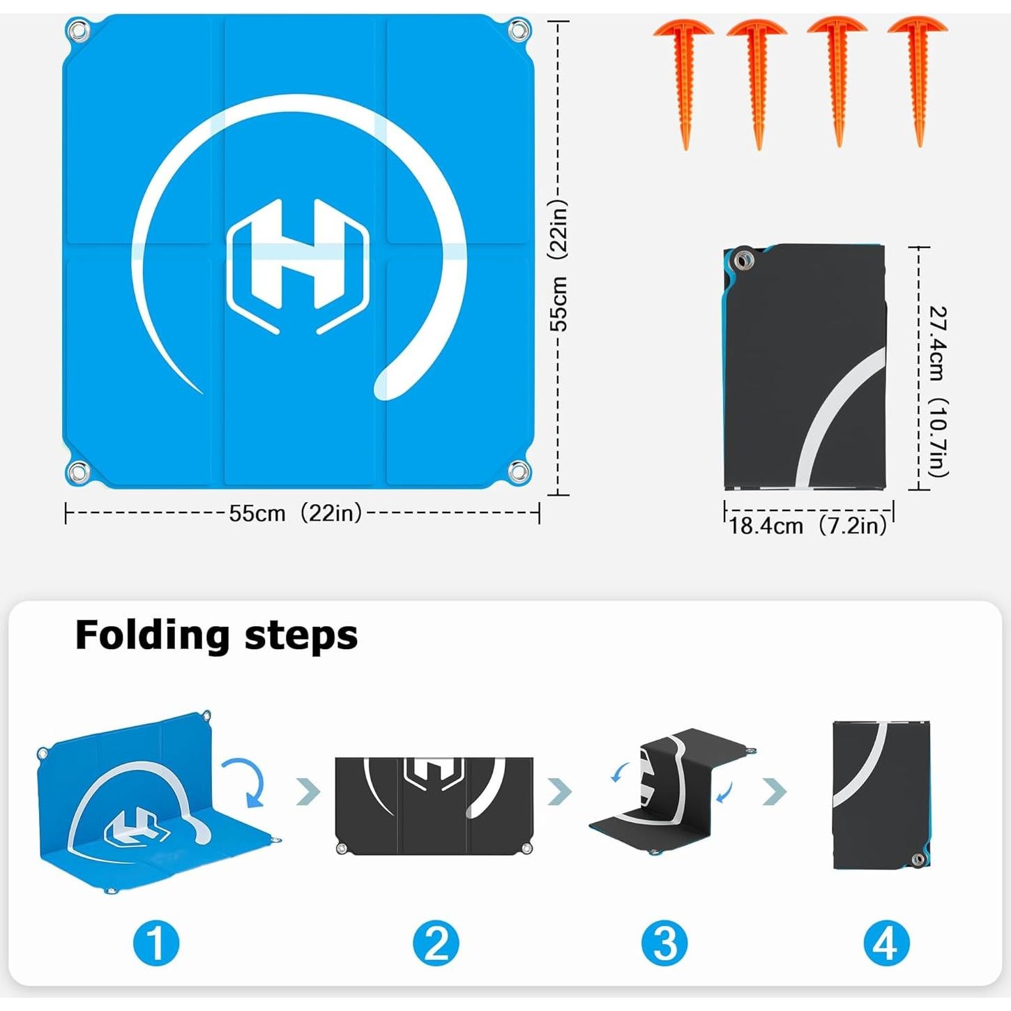 Plataforma de Aterrizaje Plegable STARTRC PHOTO 55x55cm Drones