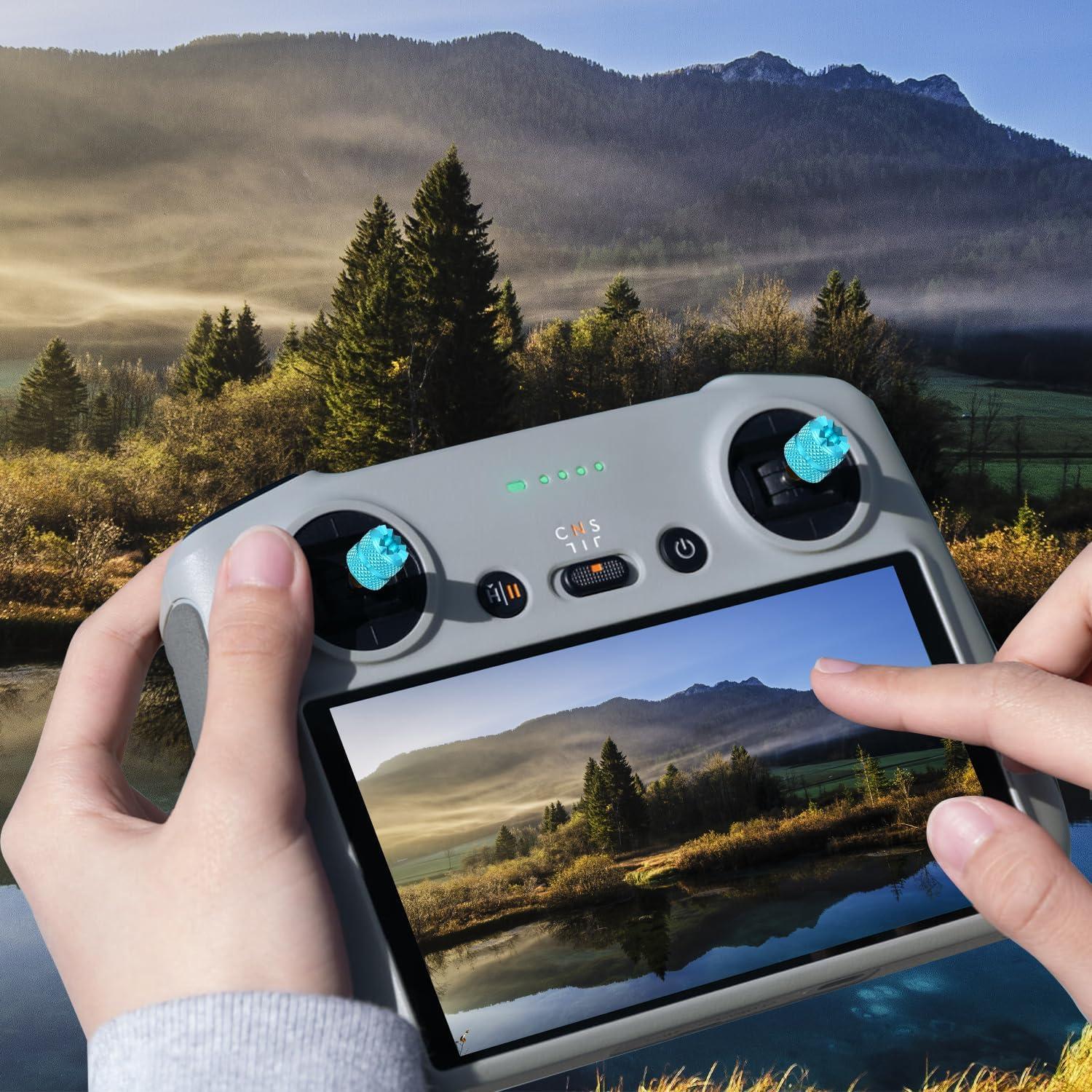 4 Palancas de Controlador de Drone DJI Mini 3 Pro - Azul Claro y Azul