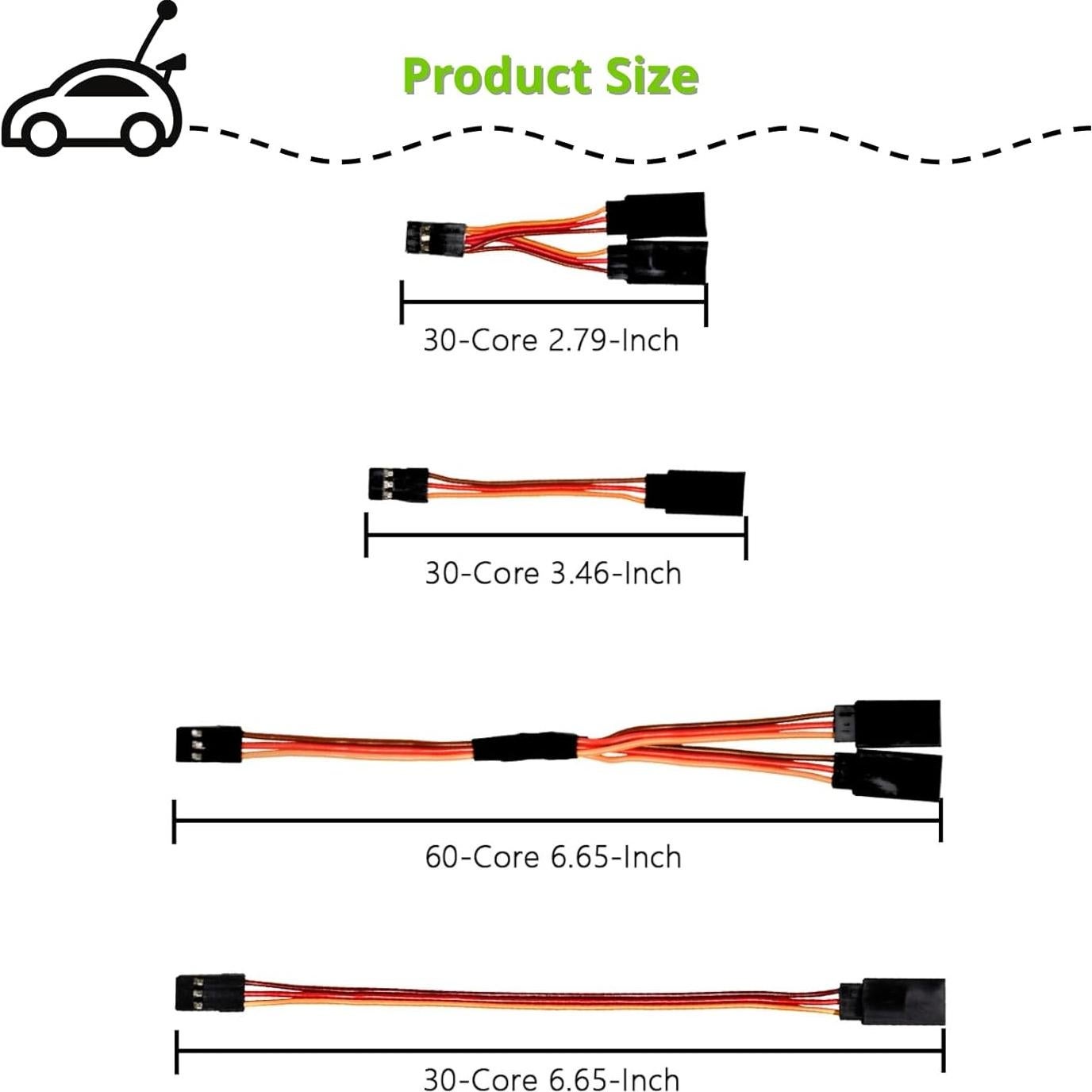Kit 16 Piezas Cables de Extensión Servo y Divisor Y GekLiGuLu