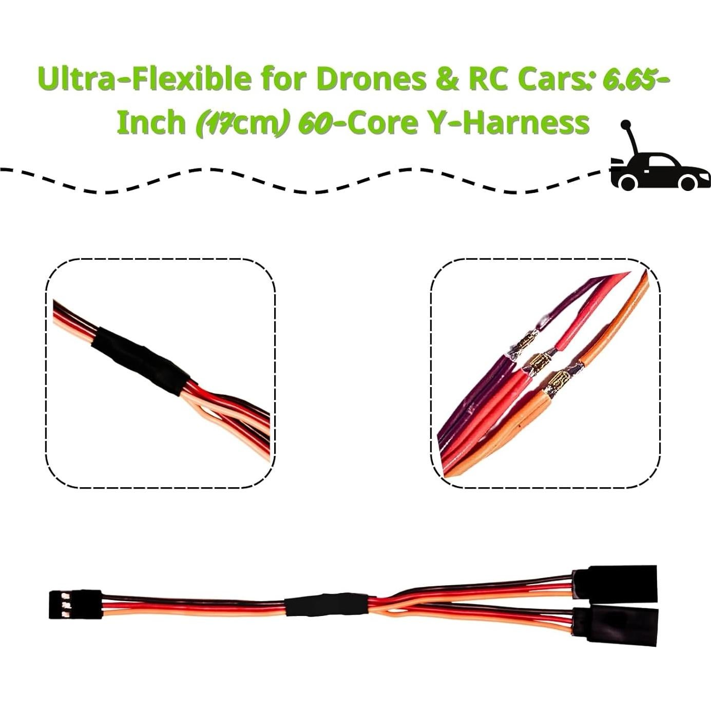 Kit 16 Piezas Cables de Extensión Servo y Divisor Y GekLiGuLu