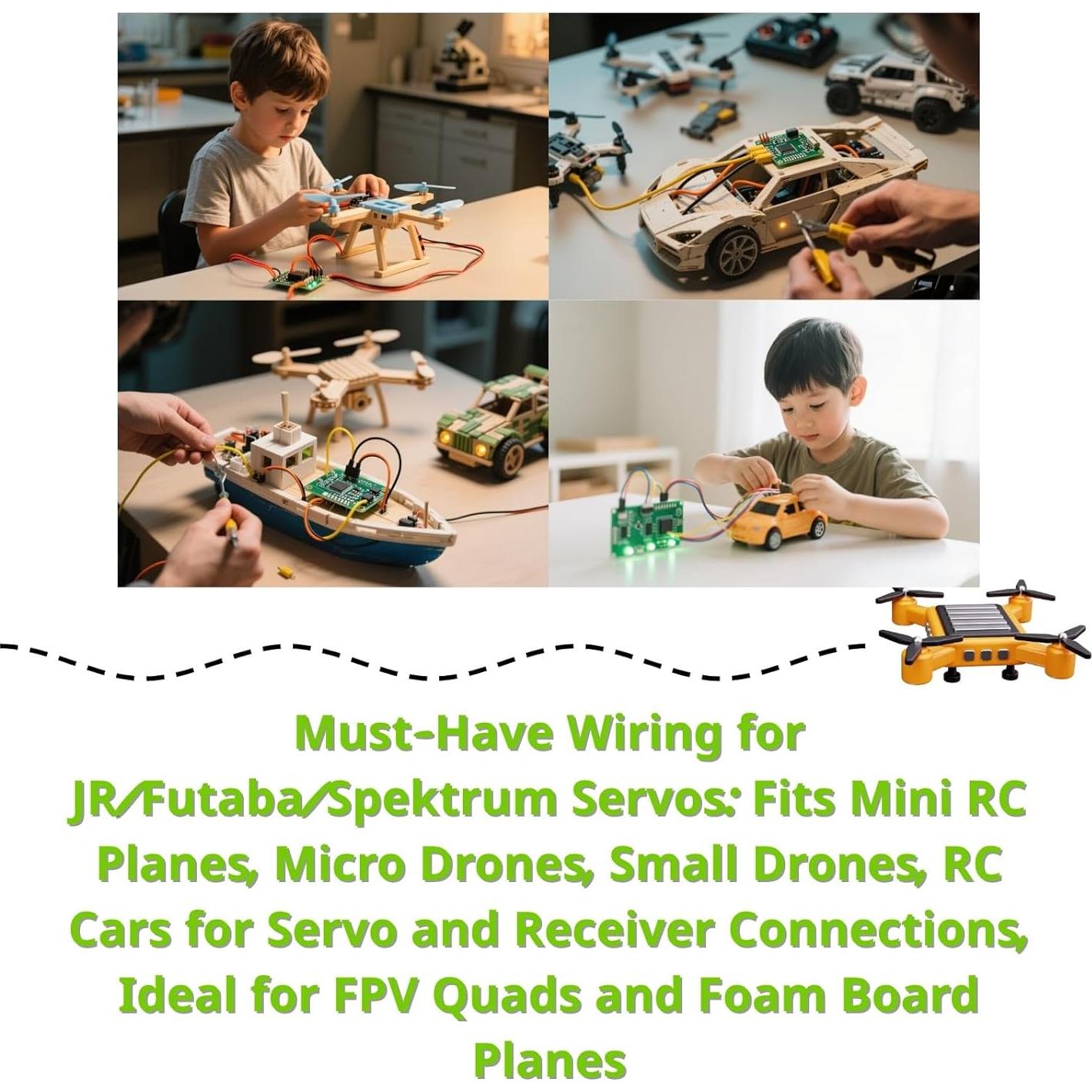 Kit 16 Piezas Cables de Extensión Servo y Divisor Y GekLiGuLu