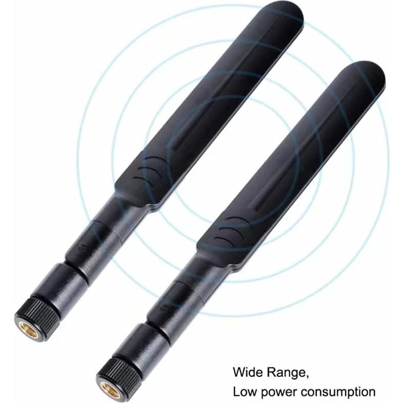 Antena WiFi Doble Banda 8dBi Queenti + Cables Pigtail 15cm