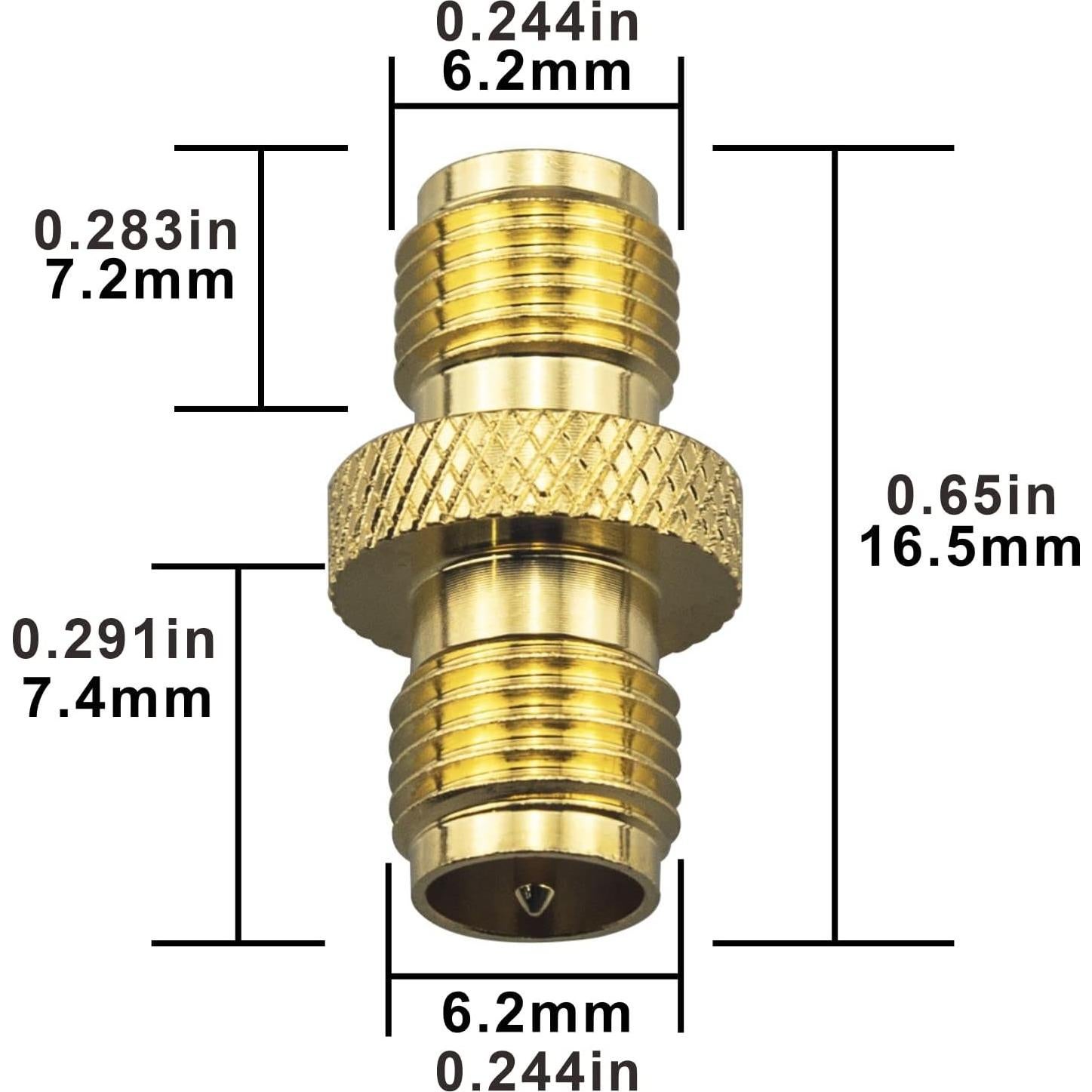 Adaptador SMA Femenino a RP-SMA Femenino Boobrie 2 Piezas