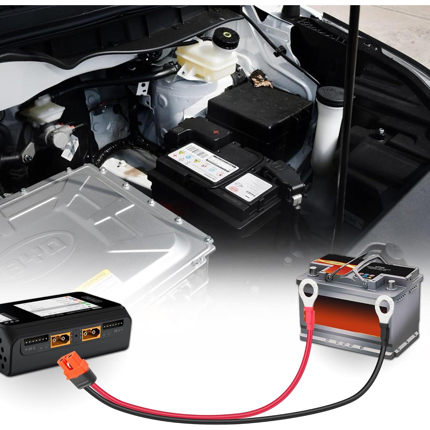 Cable de Alimentación GINTOOYUN XT60I-F a Terminal O 12AWG 60 cm