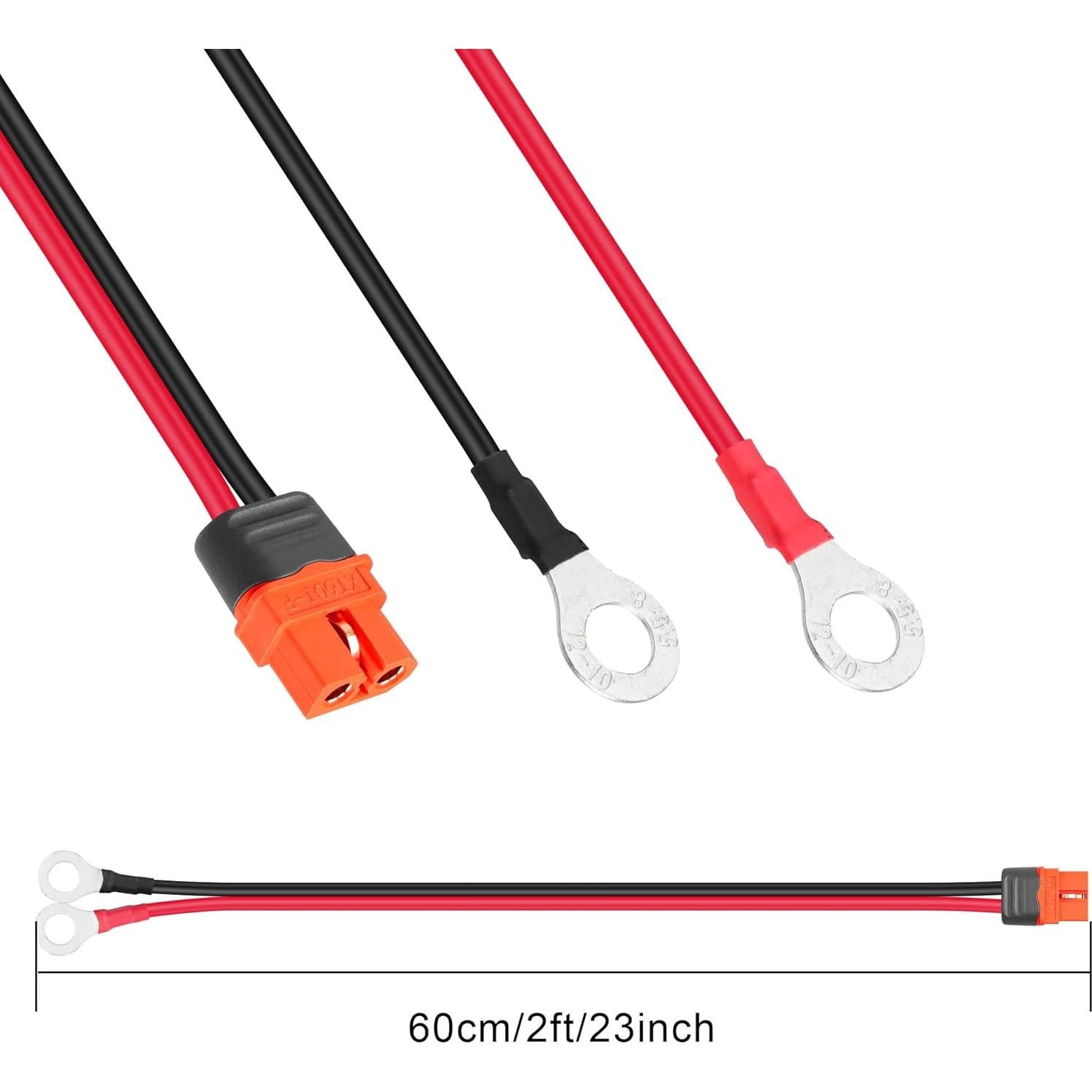Cable de Alimentación GINTOOYUN XT60I-F a Terminal O 12AWG 60 cm