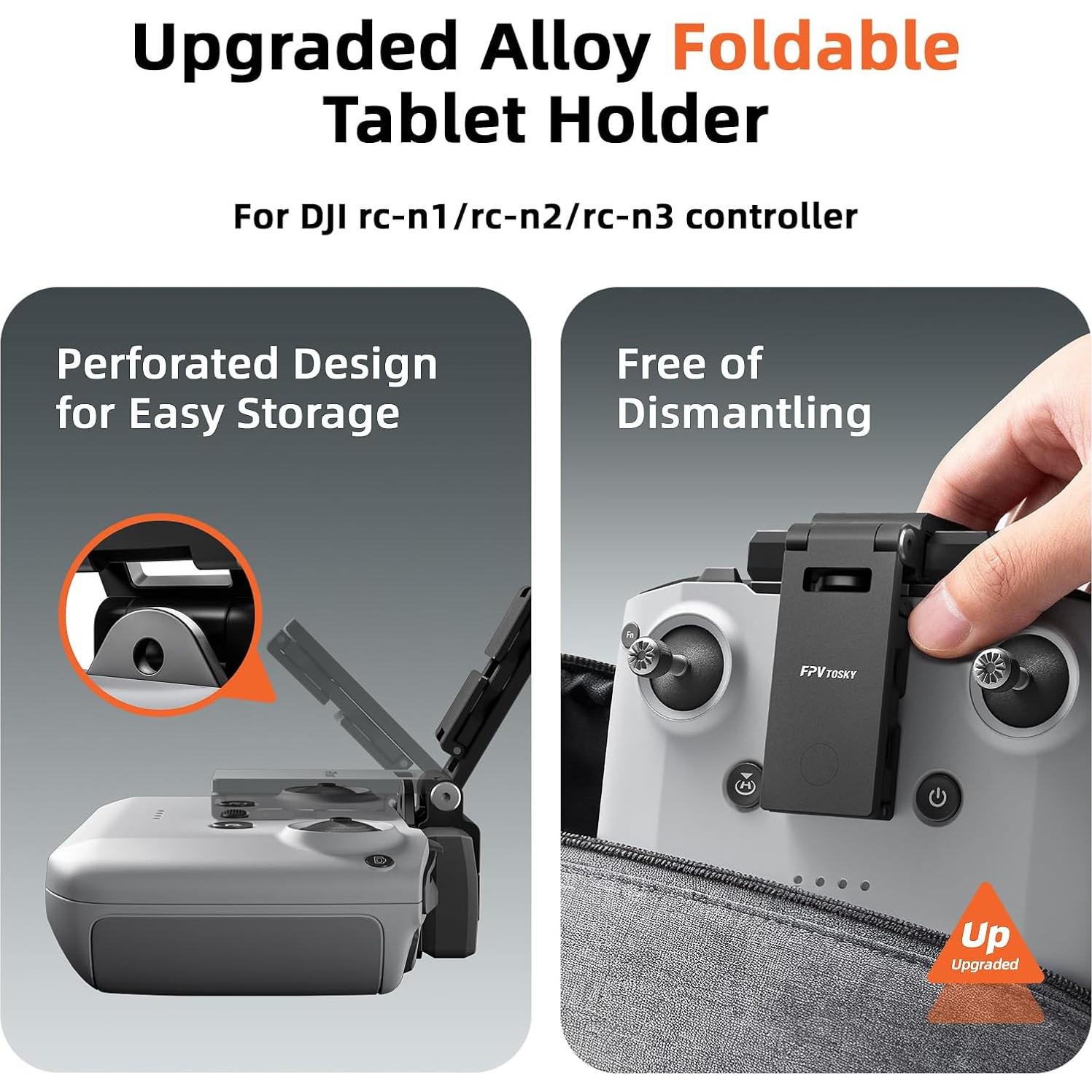 Soporte de Tableta FPVtosky para DJI Mini 5/4/3 Pro - Plegable 7-12"