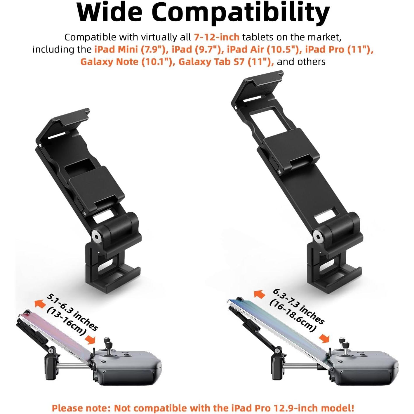 Soporte de Tableta FPVtosky para DJI Mini 5/4/3 Pro - Plegable 7-12"