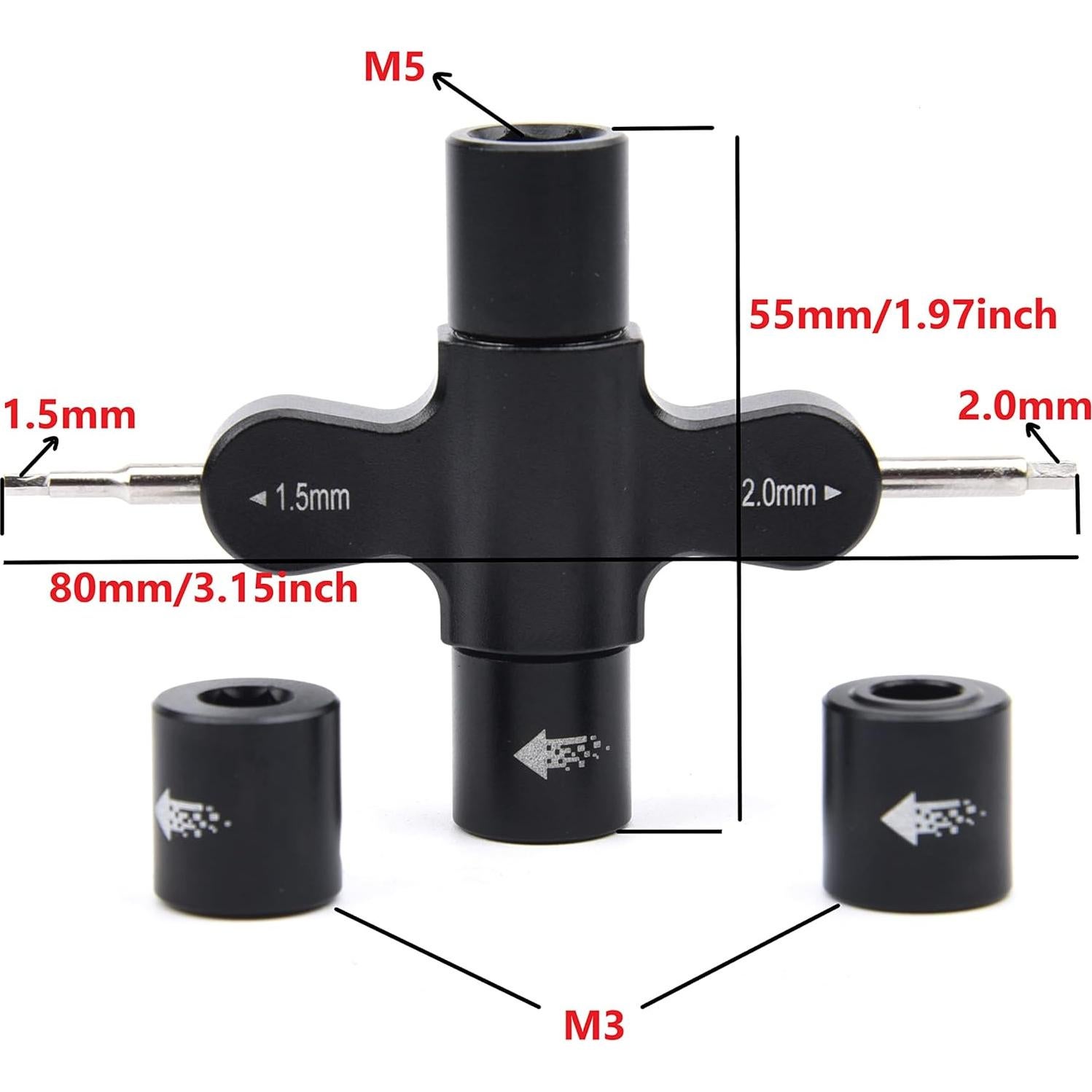Llave Multifuncional YoungRC M3 M5 para Drones FPV 1.5mm 2.0mm