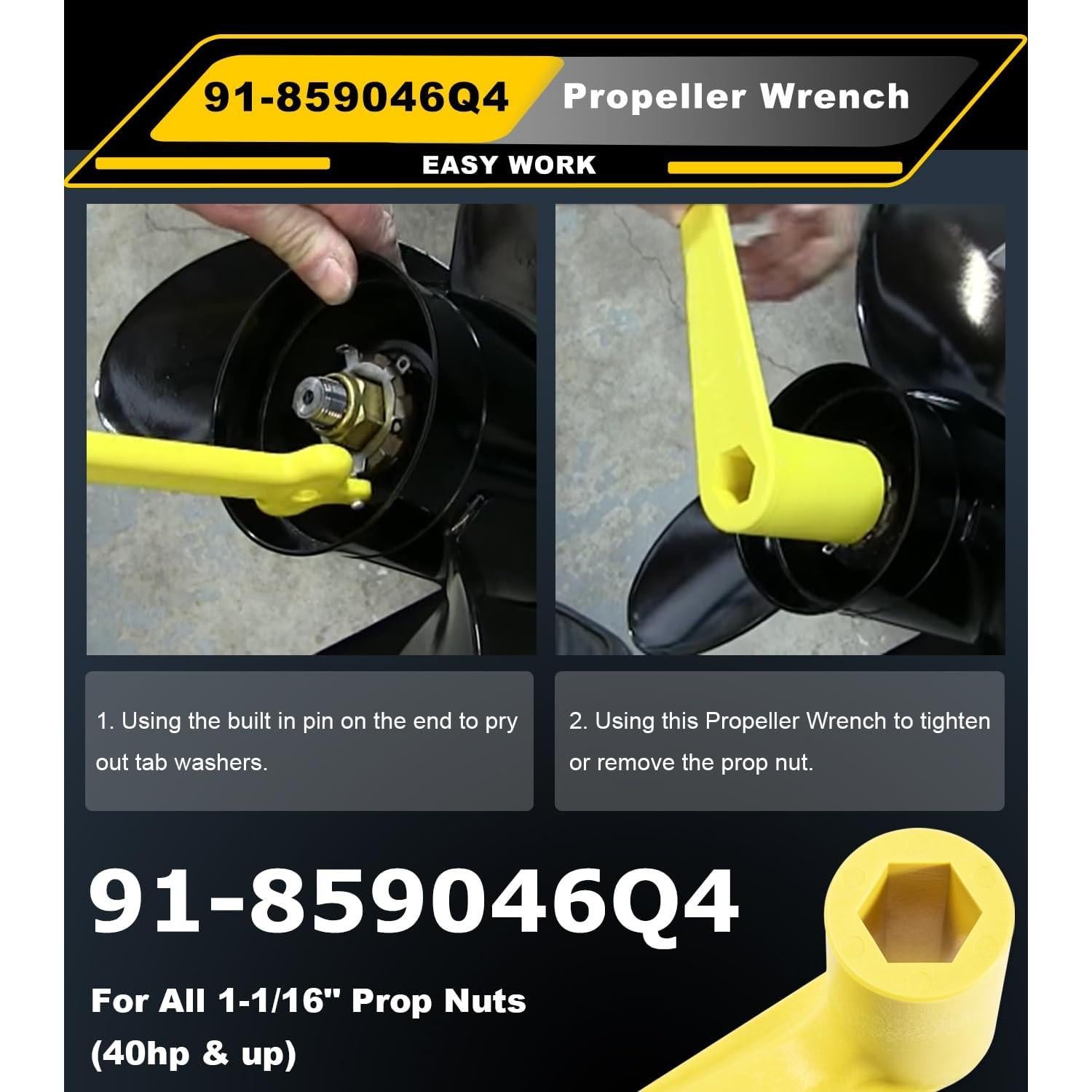 Llave de Hélice Camoo 27mm Amarilla Plástico Resistente