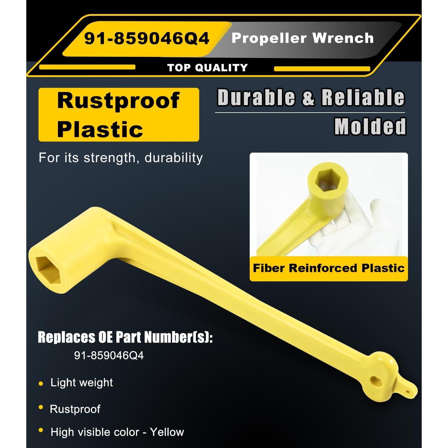 Llave de Hélice Camoo 27mm Amarilla Plástico Resistente