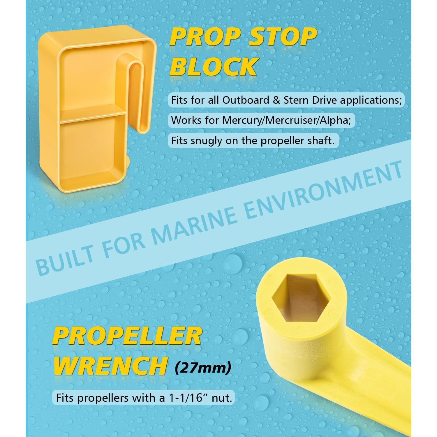 Llave de Hélice y Bloque de Parada Marina Yoursme Amarillo