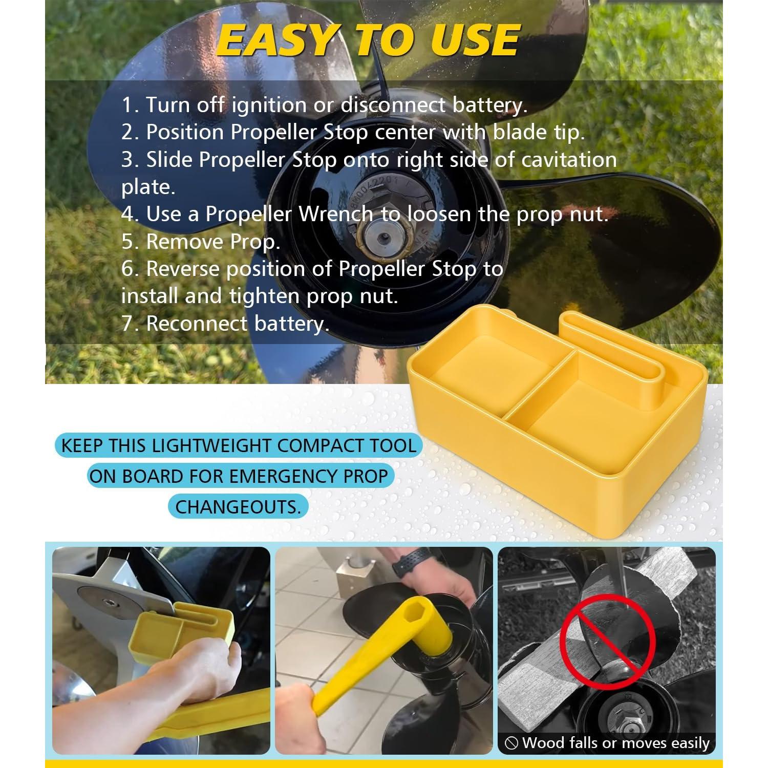 Llave de Hélice y Bloque de Parada Marina Yoursme Amarillo