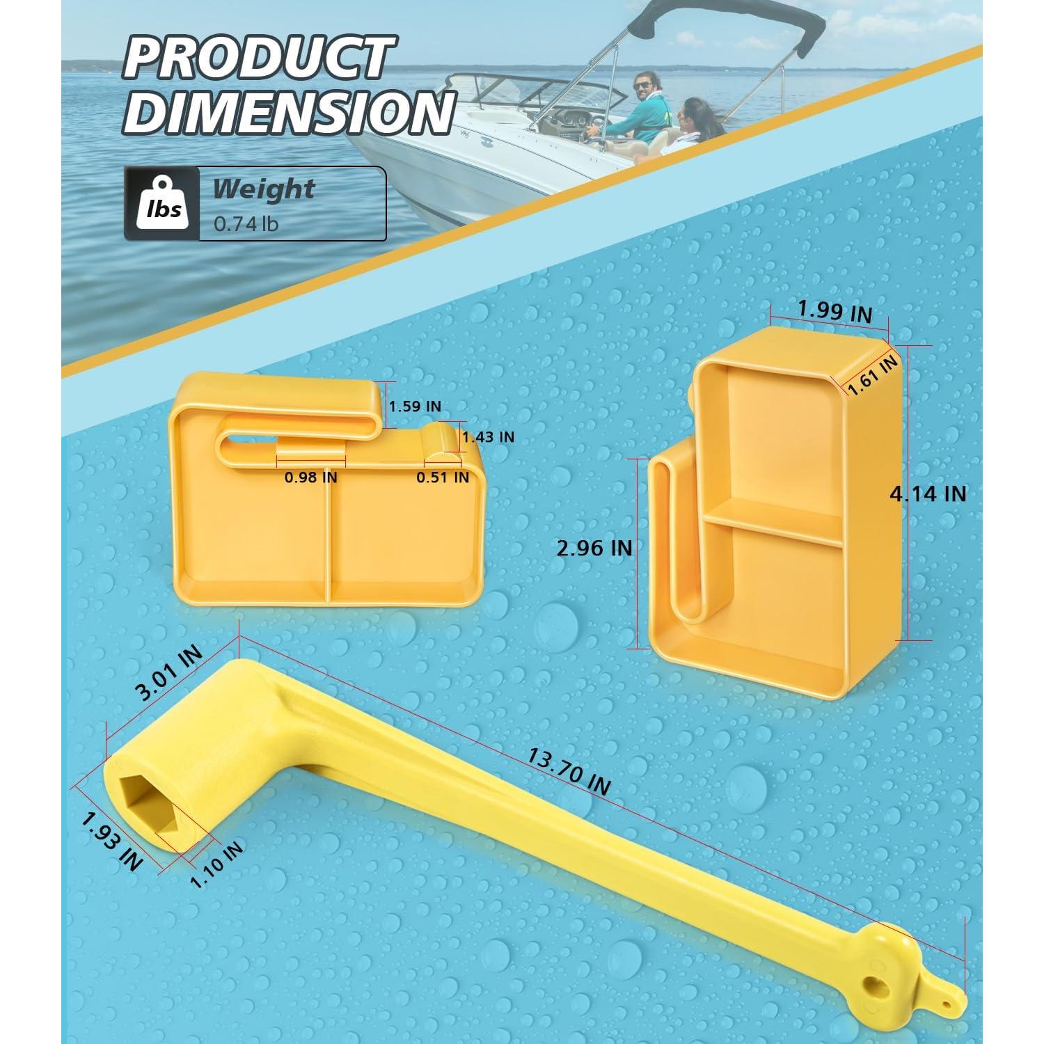 Llave de Hélice y Bloque de Parada Marina Yoursme Amarillo