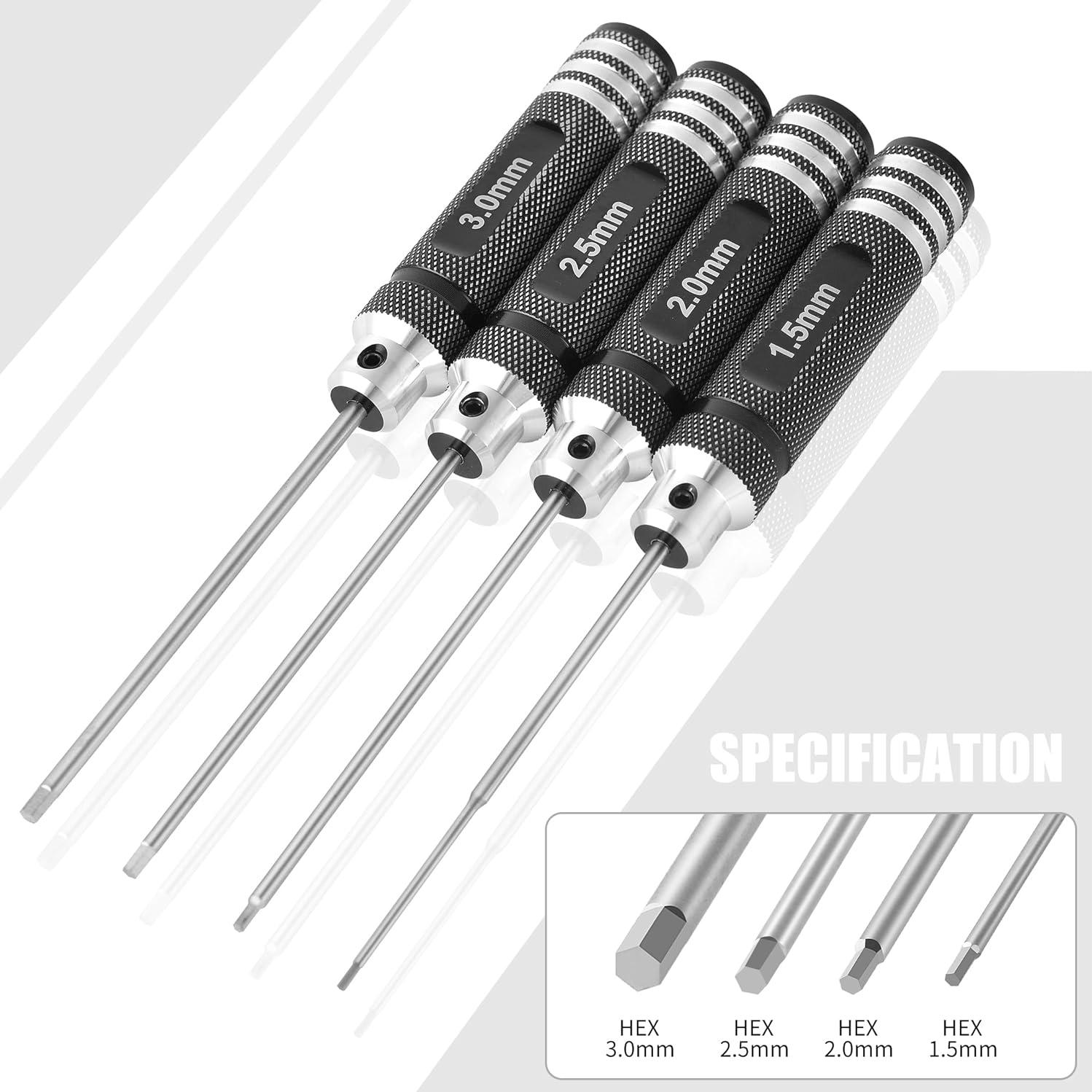 Juego de Destornilladores Hex MDLHOBBY 4 Piezas 1.5-3mm