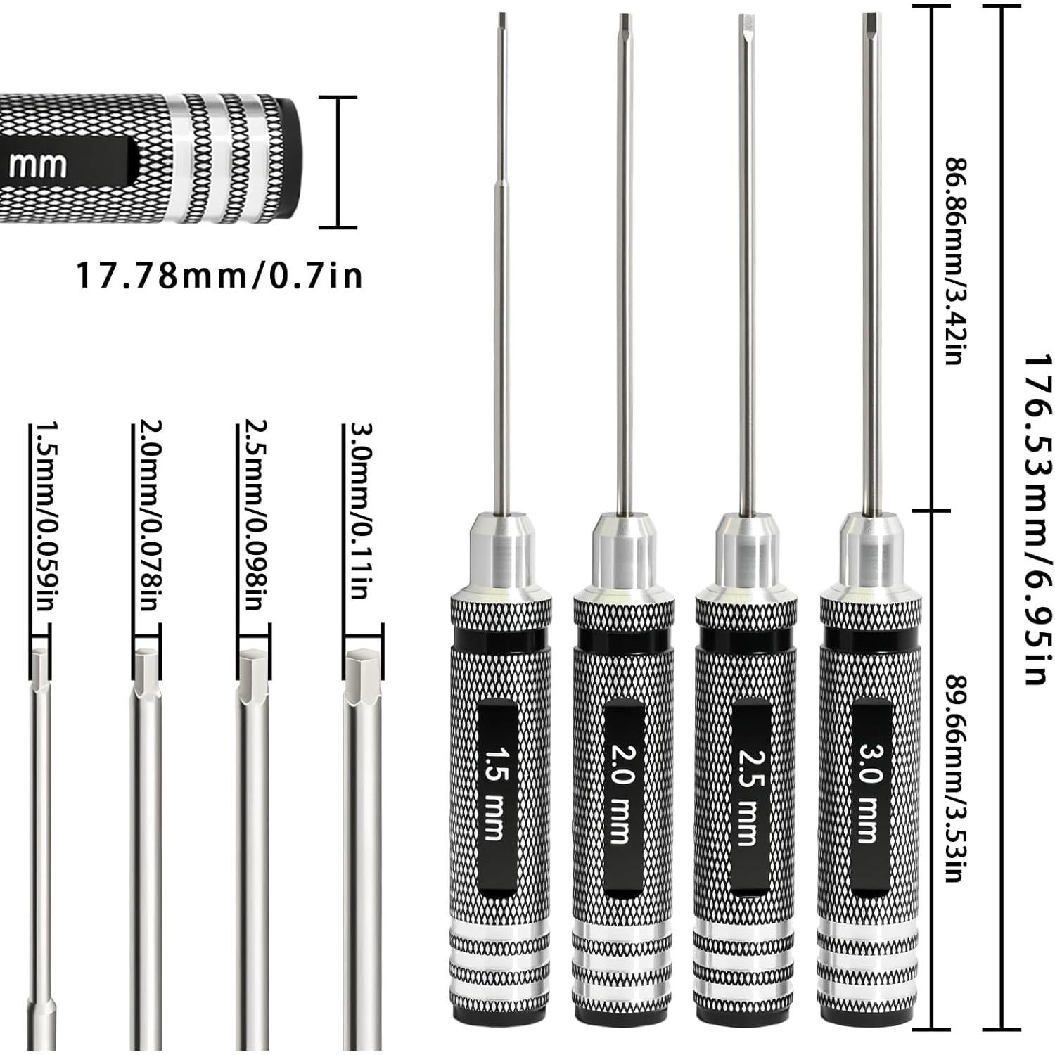 Juego de Destornilladores Hexagonales 1.5-3.0mm Fraizoe RC