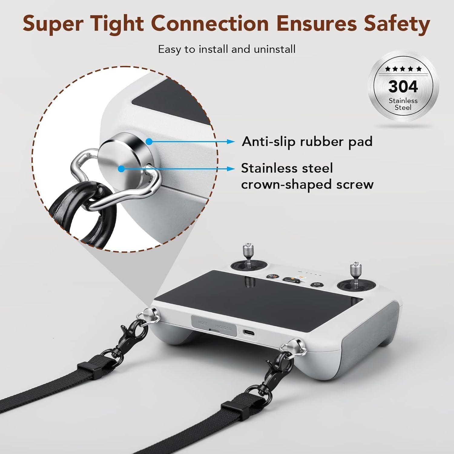 Cinta de Cuello Lykus para Controladores DJI RC - Ajustable
