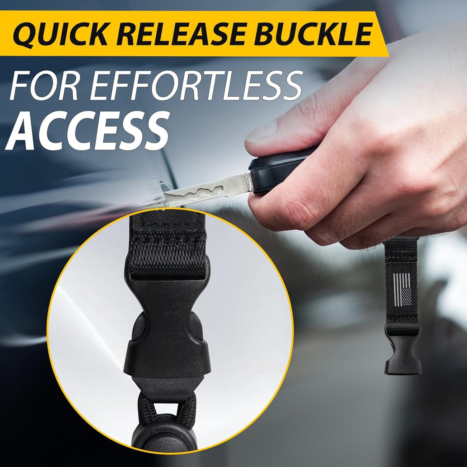 Cinta de Identificación Ajustable DAYGOS Negra con Bandera EE. UU.