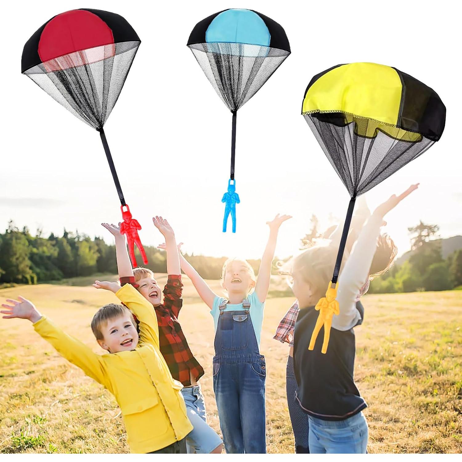 Juguetes Paracaídas Coloridos 3 Unidades para Niños 4-8 Años