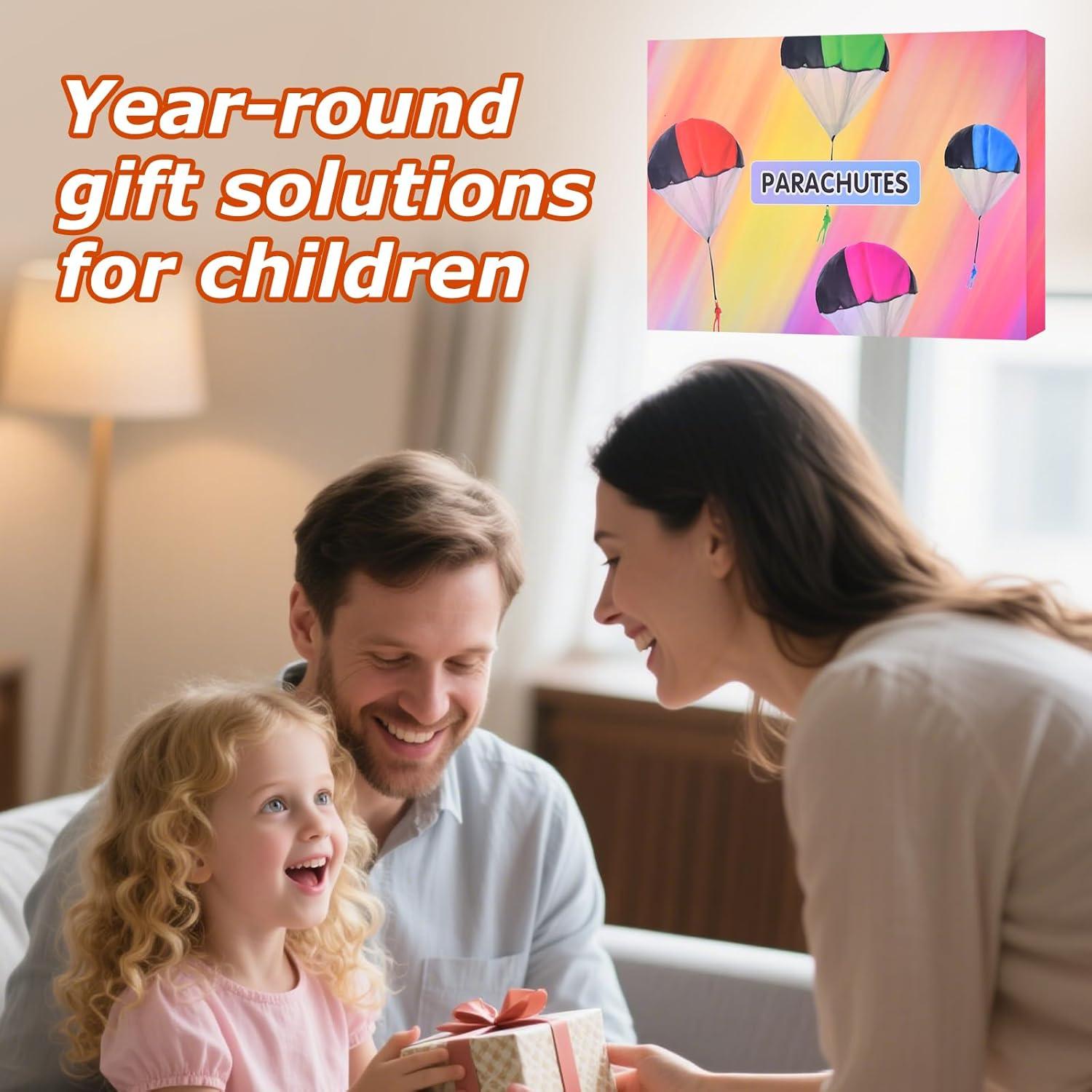 Juguetes Paracaídas Coloridos 3 Unidades para Niños 4-8 Años