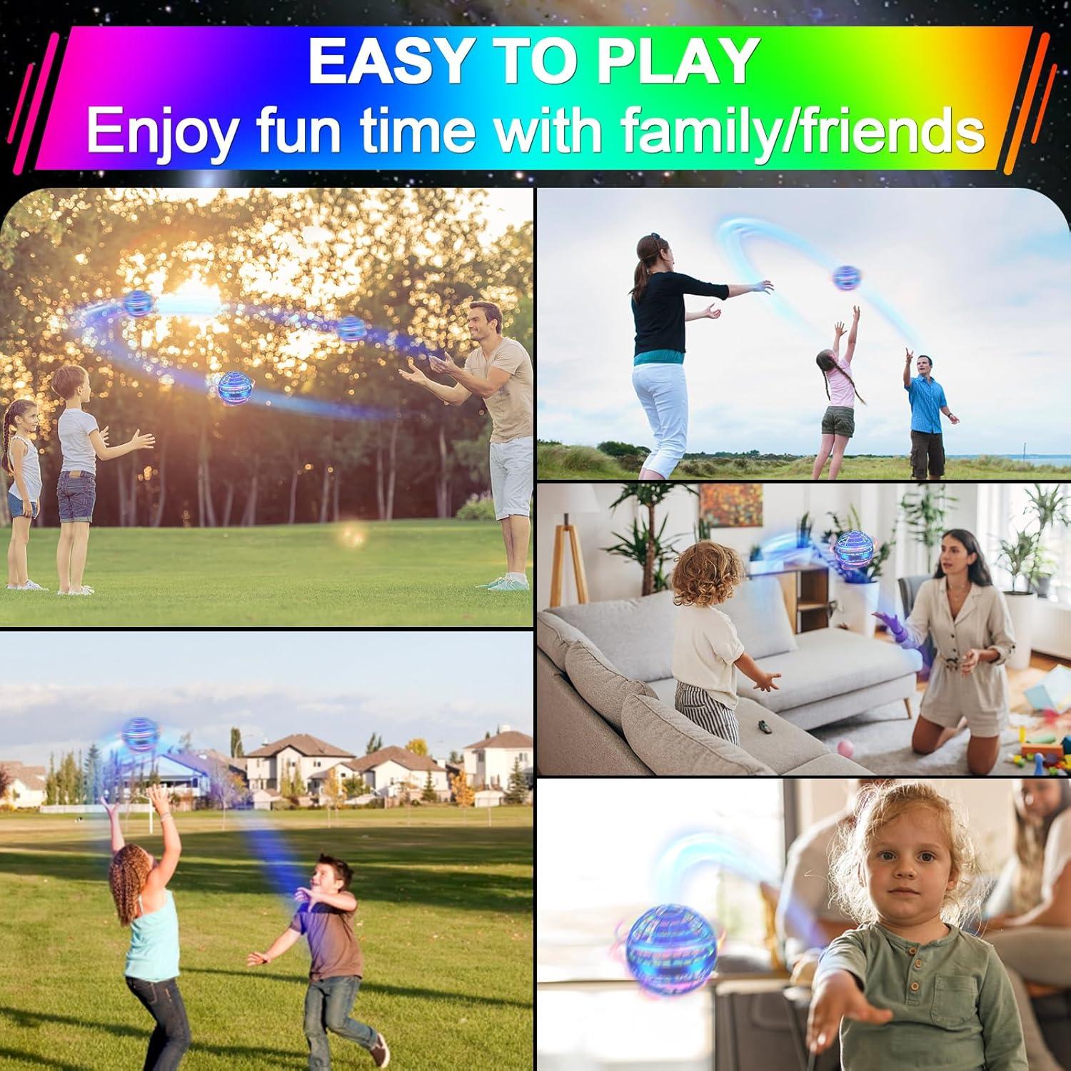 Bola Voladora Vantexi 2025 con Luz LED - Juguete Paracaídas