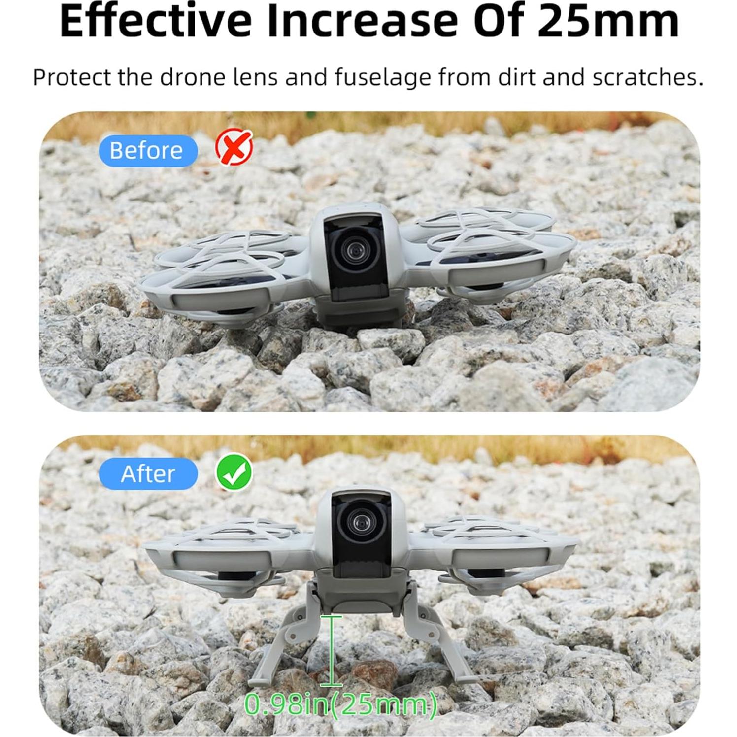 Extensiones de tren de aterrizaje FSIDIWT para dron DJI Neo