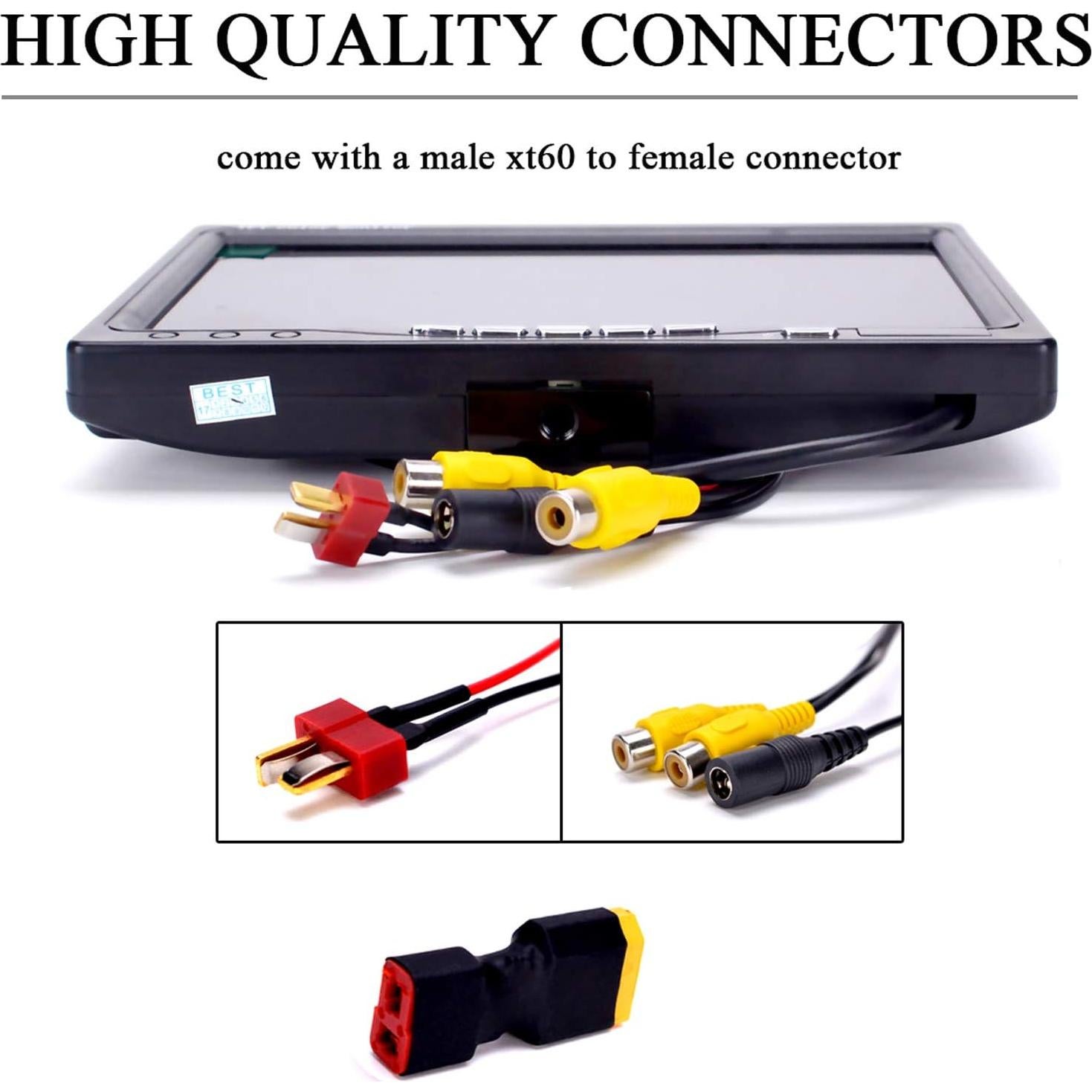 Monitor FPV 7" LongJinSheng LCD 1024x600 con Capota Solar