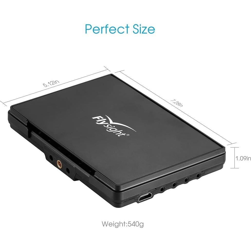 Monitor FPV Flysight Black Pearl RC801 7" HD 1024x600 con DVR