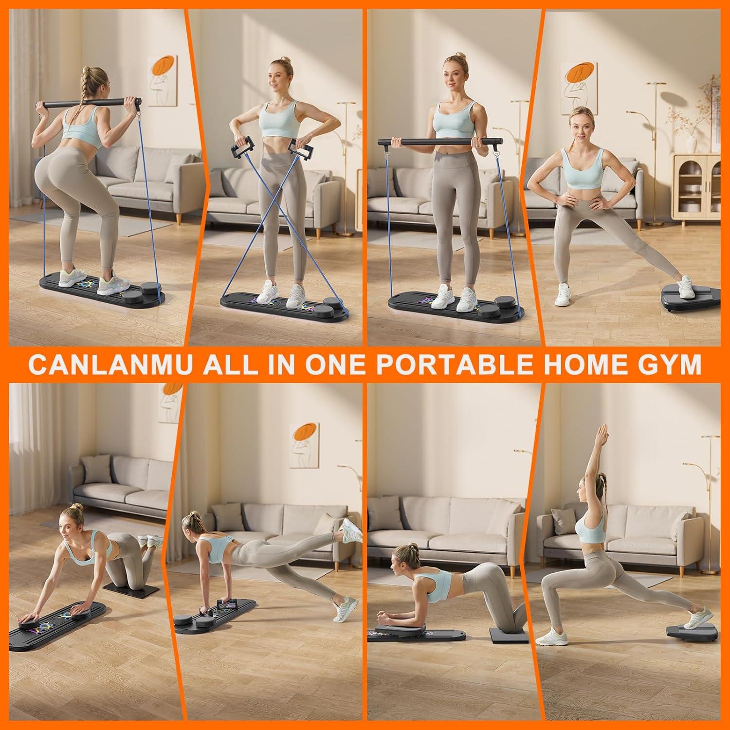 Tabla de Pilates Canlanmu Multifuncional Plegable 150kg