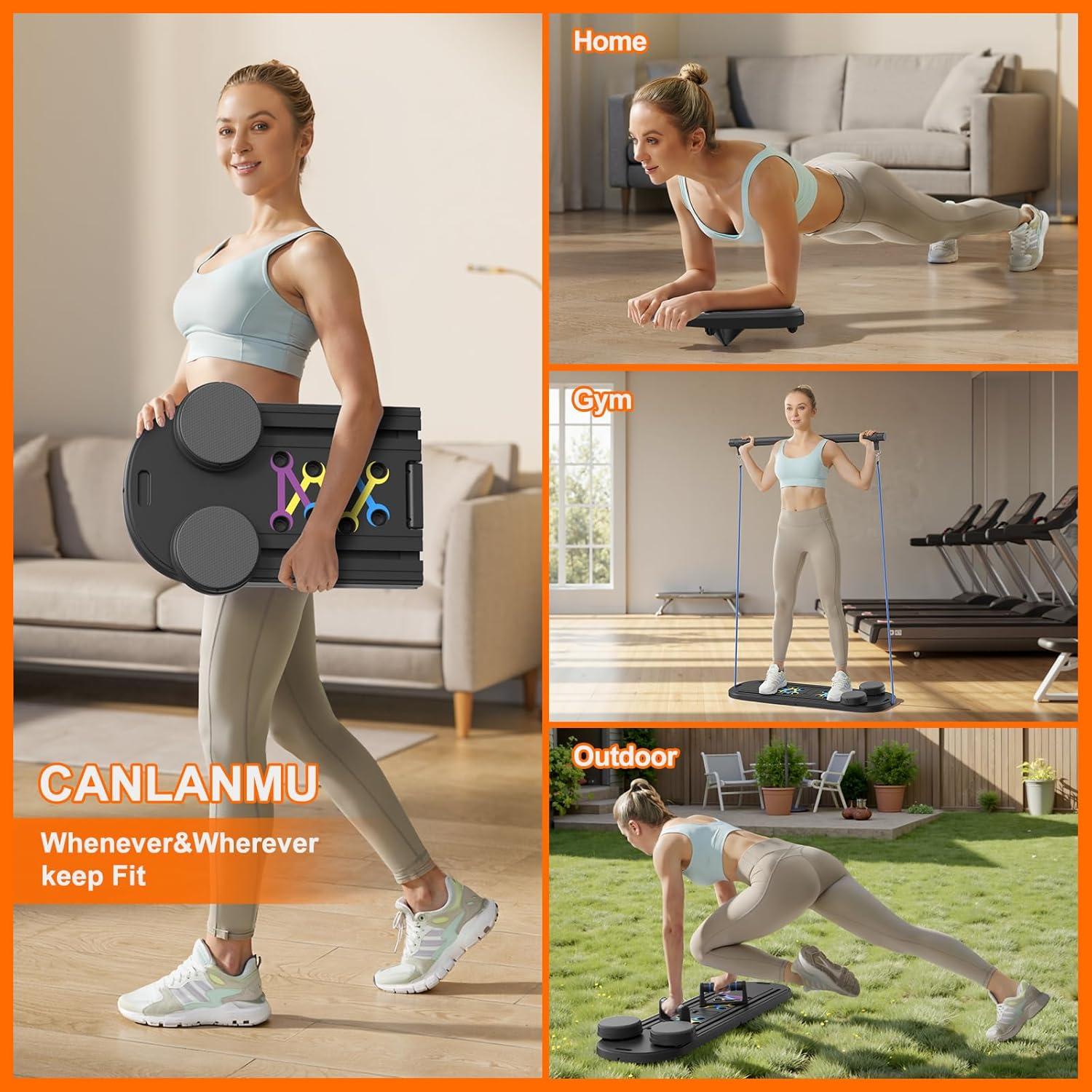 Tabla de Pilates Canlanmu Multifuncional Plegable 150kg