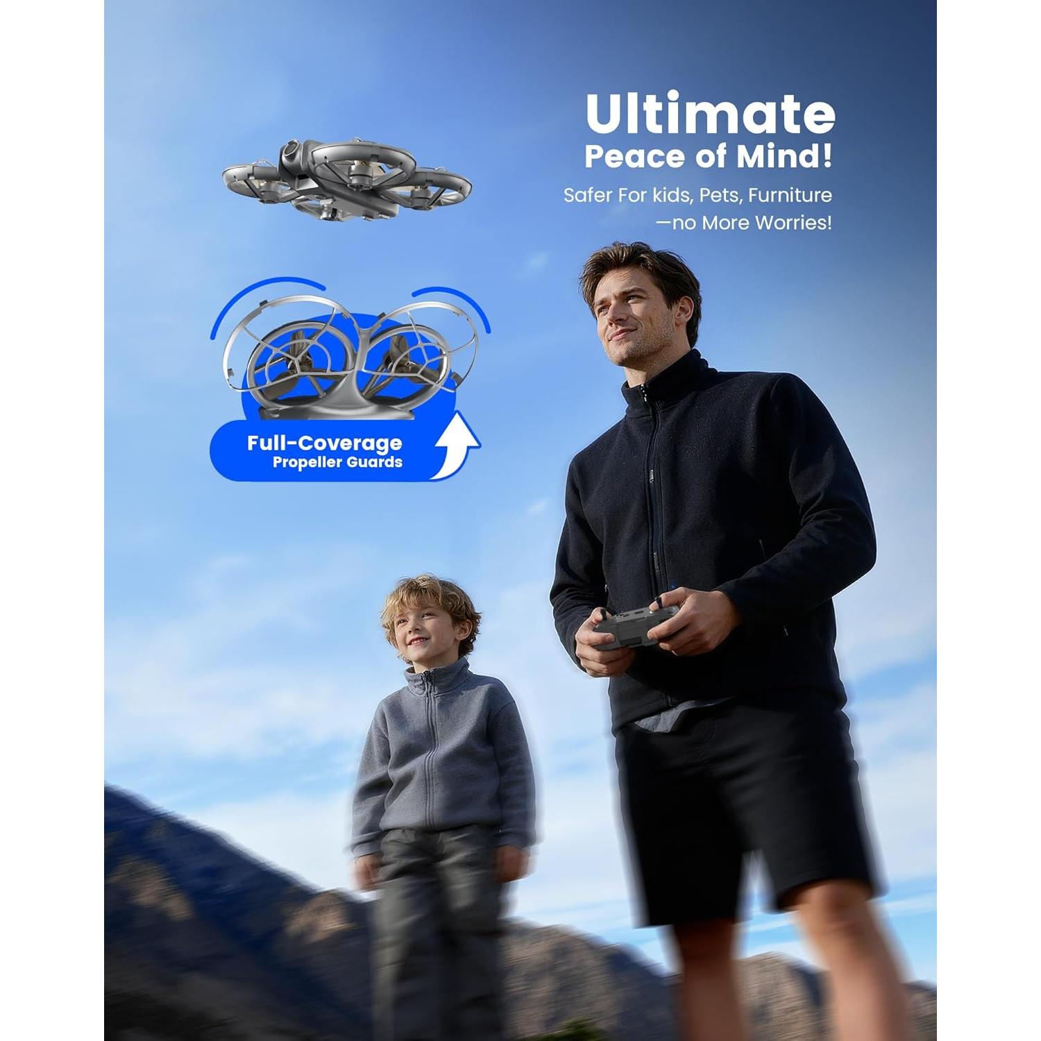 Drone Cuadricóptero RC Wheat Run con Cámara y 2 Baterías