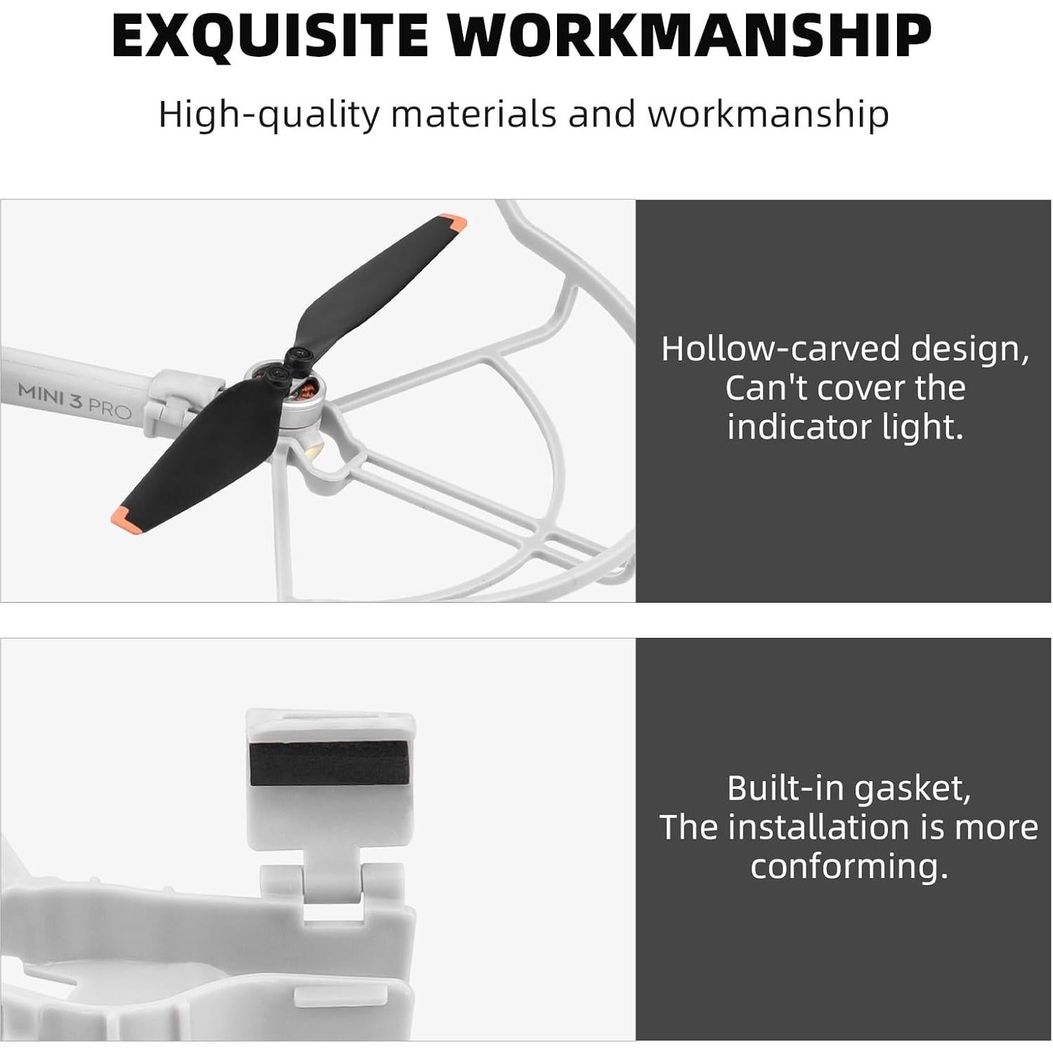 Protector de Hélices BRDRC para DJI Mini 3 Pro y Mini 3 - Ligero y Desmontable