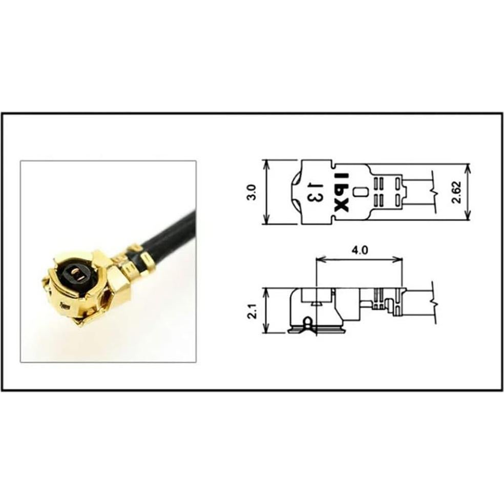 Antena de Recepción CORONIR IPEX 2.4G Omnidireccional 3dBi - Paquete de 3