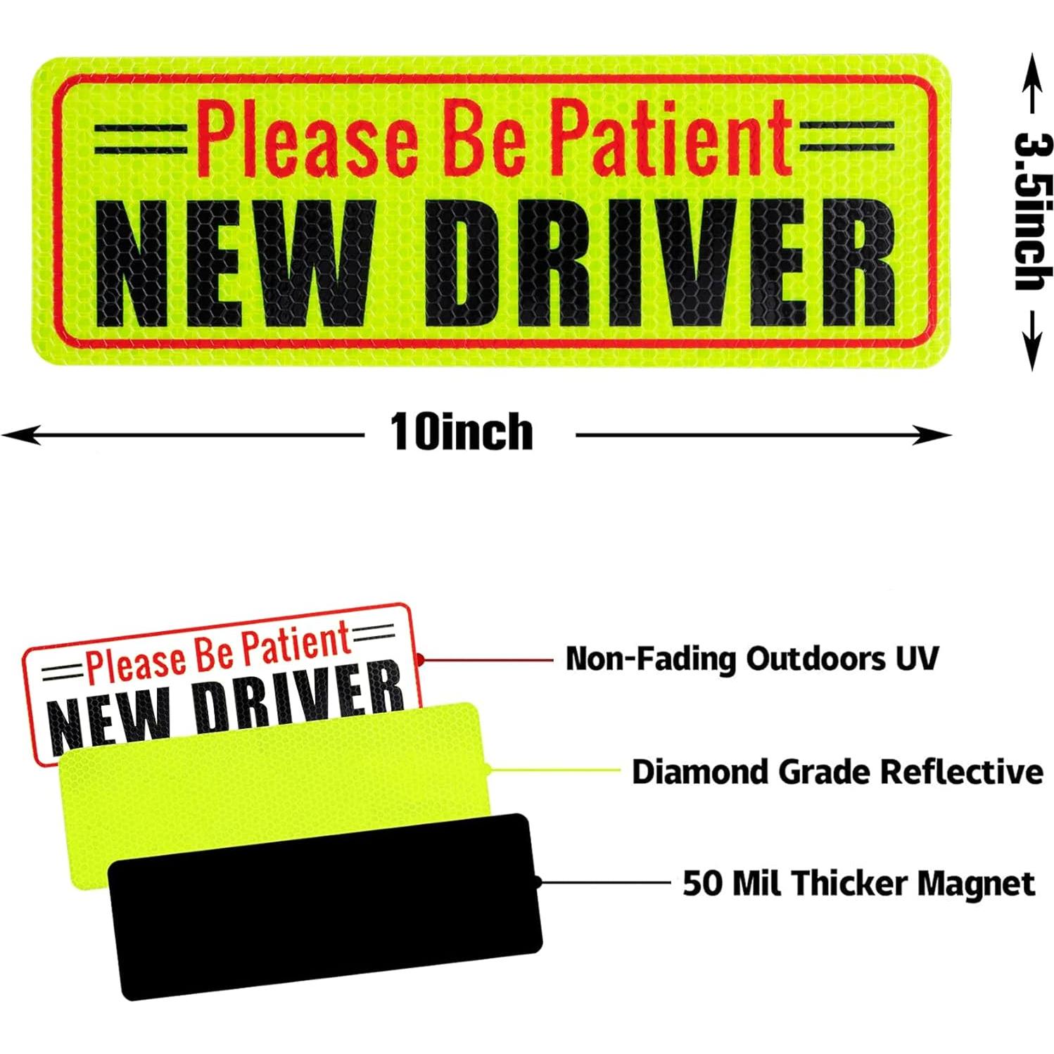 Imán Reflectivo para Nuevo Conductor SINGARO - 3 Piezas