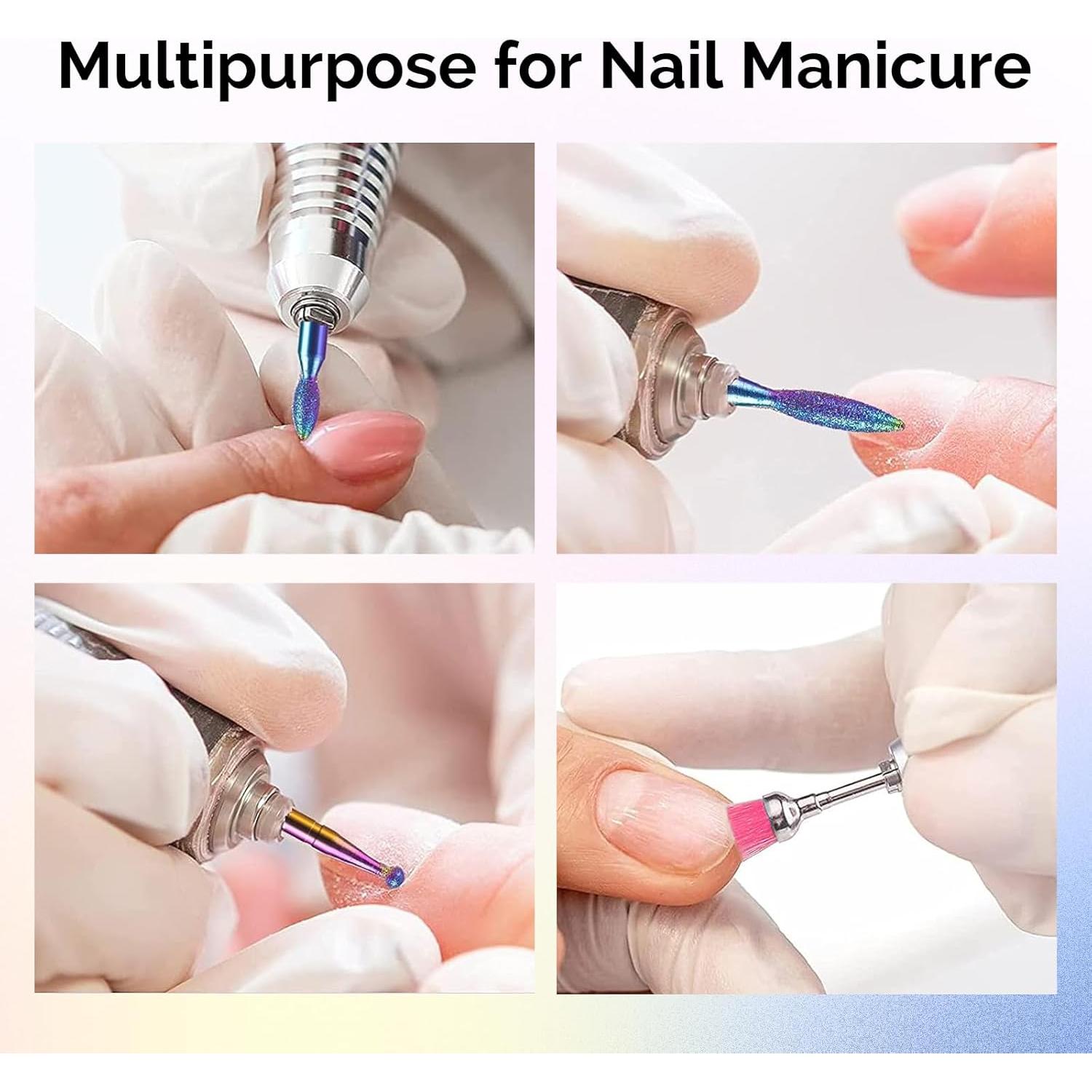 Kit de 10 Brocas para Uñas MelodySusie 2.38 mm Arcoíris