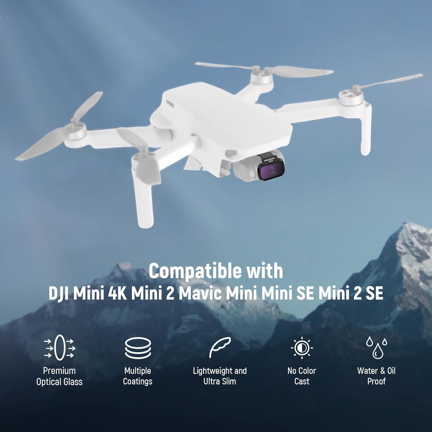 Juego de Filtros ND NEEWER para DJI Mini 4K/2 SE - CPL/ND8/ND16