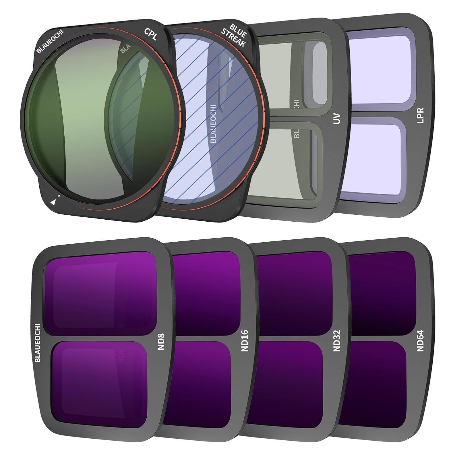 Kit de Filtros 8 Piezas para Drone DJI Air 3 - Aluminio