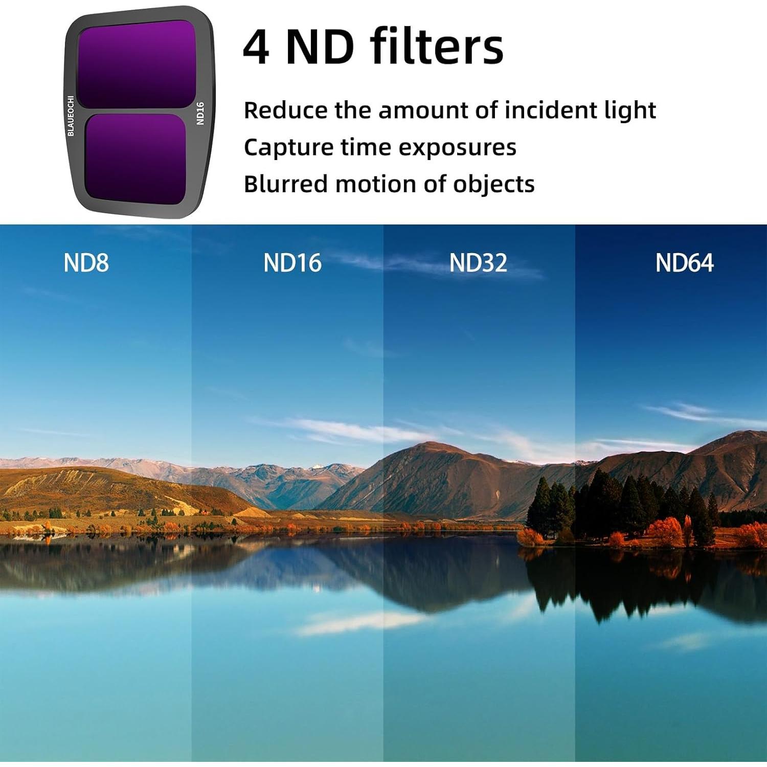 Kit de Filtros 8 Piezas para Drone DJI Air 3 - Aluminio