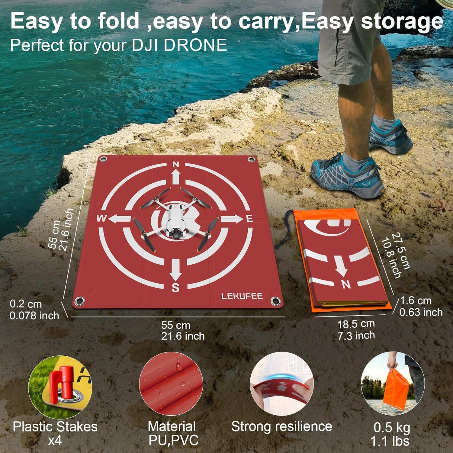 Pad de Aterrizaje Plegable Lekufee para Drones DJI 55x55cm