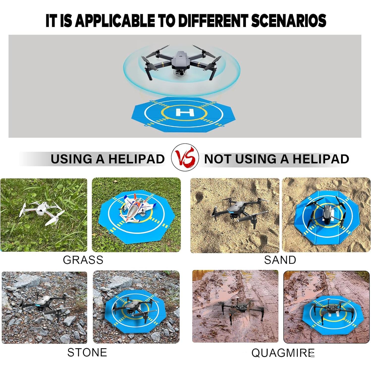 Alfombrilla de Aterrizaje Plegable 51cm Jaming Drones RC