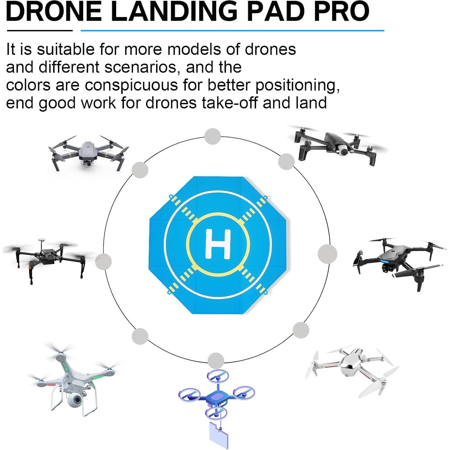 Alfombrilla de Aterrizaje Plegable 51cm Jaming Drones RC