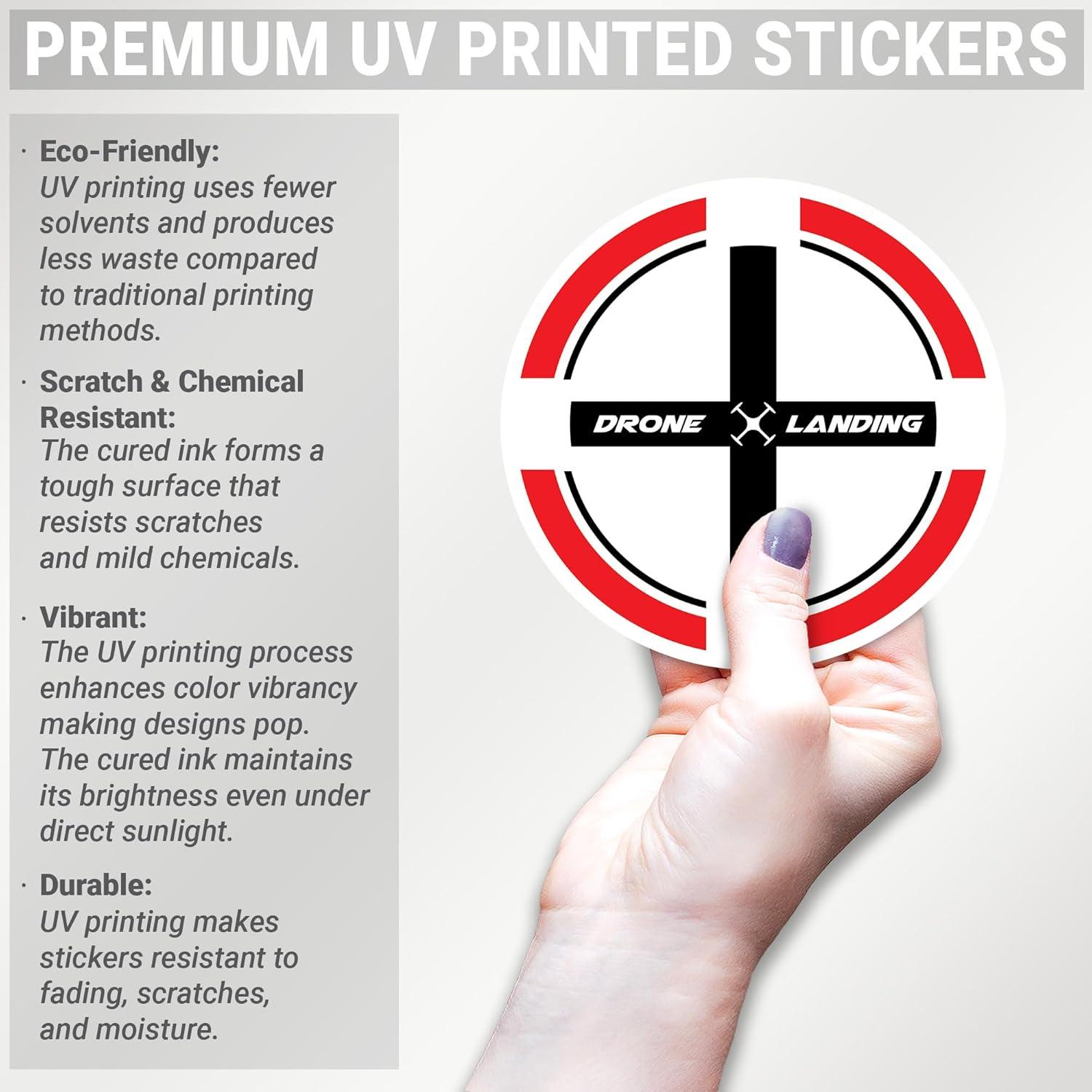 Calcomanía de Plataforma de Aterrizaje Drone KCD 5.5" Vinilo