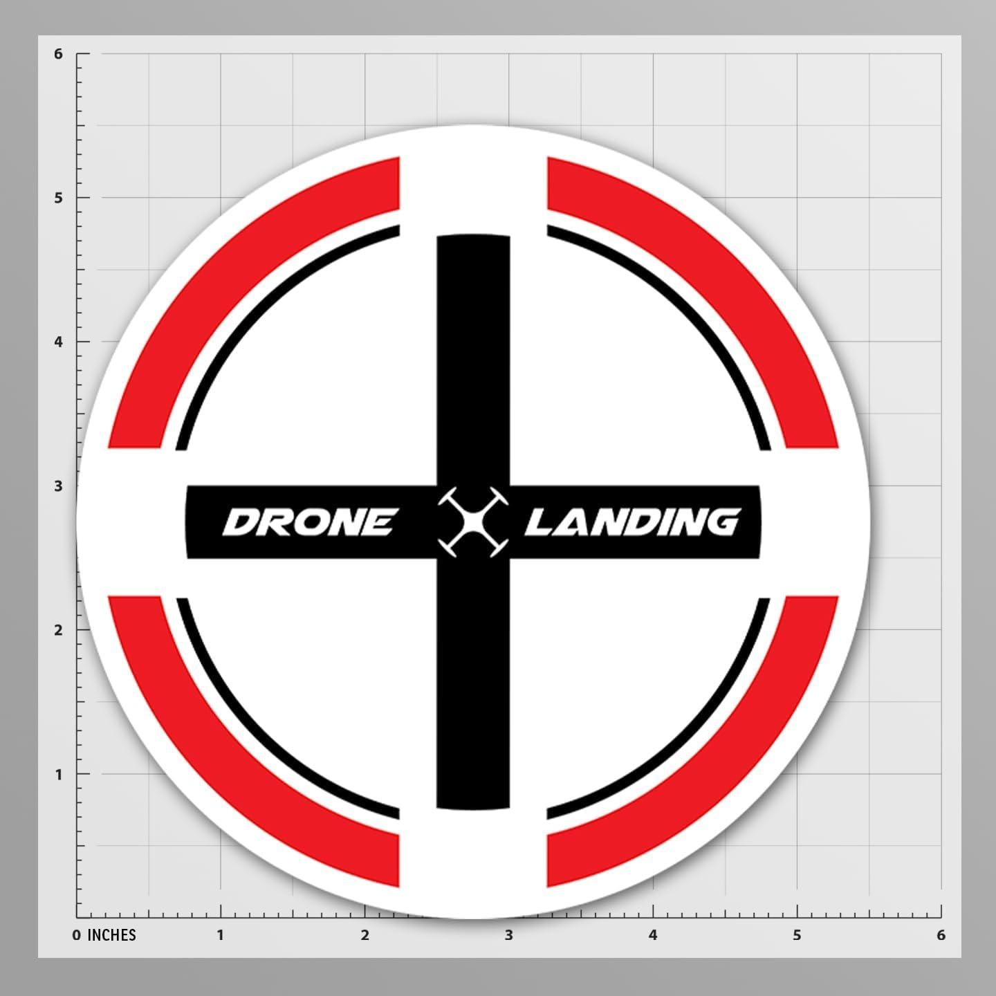 Calcomanía de Plataforma de Aterrizaje Drone KCD 5.5" Vinilo
