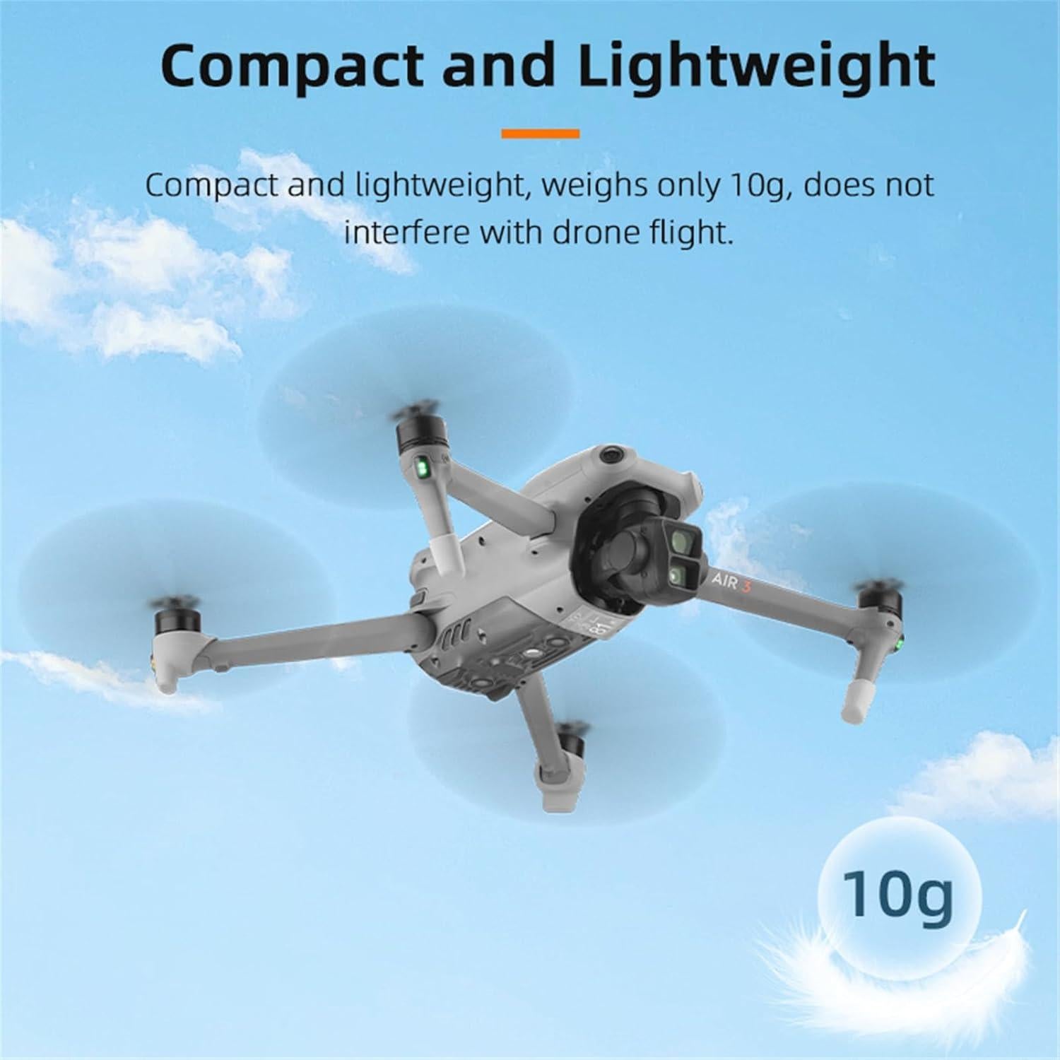 Funda de almohadilla de silicona Wtohoby para DJI AIR 3S - 4 Piezas