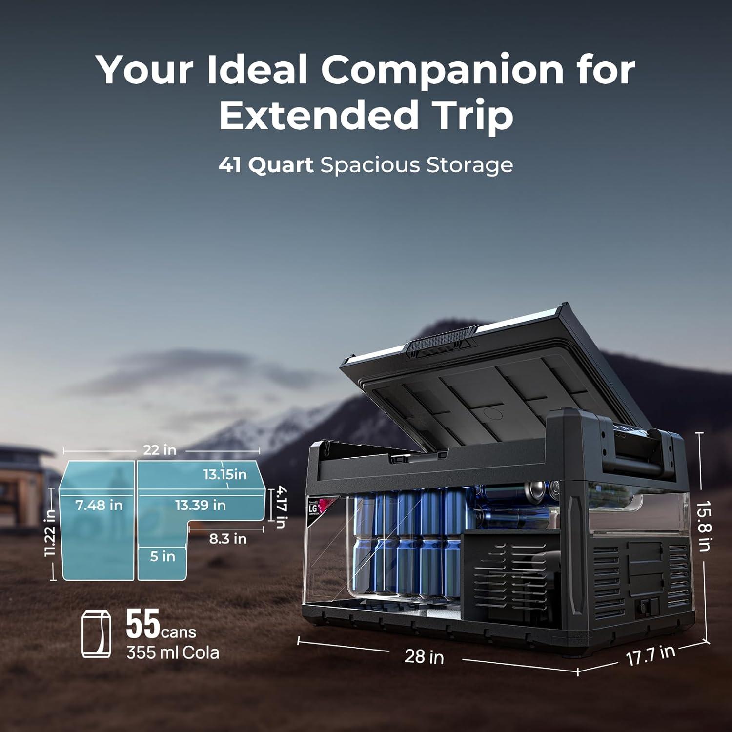 Refrigerador Portátil BougeRV Rocky V2.0 41QT Doble Zona 12V