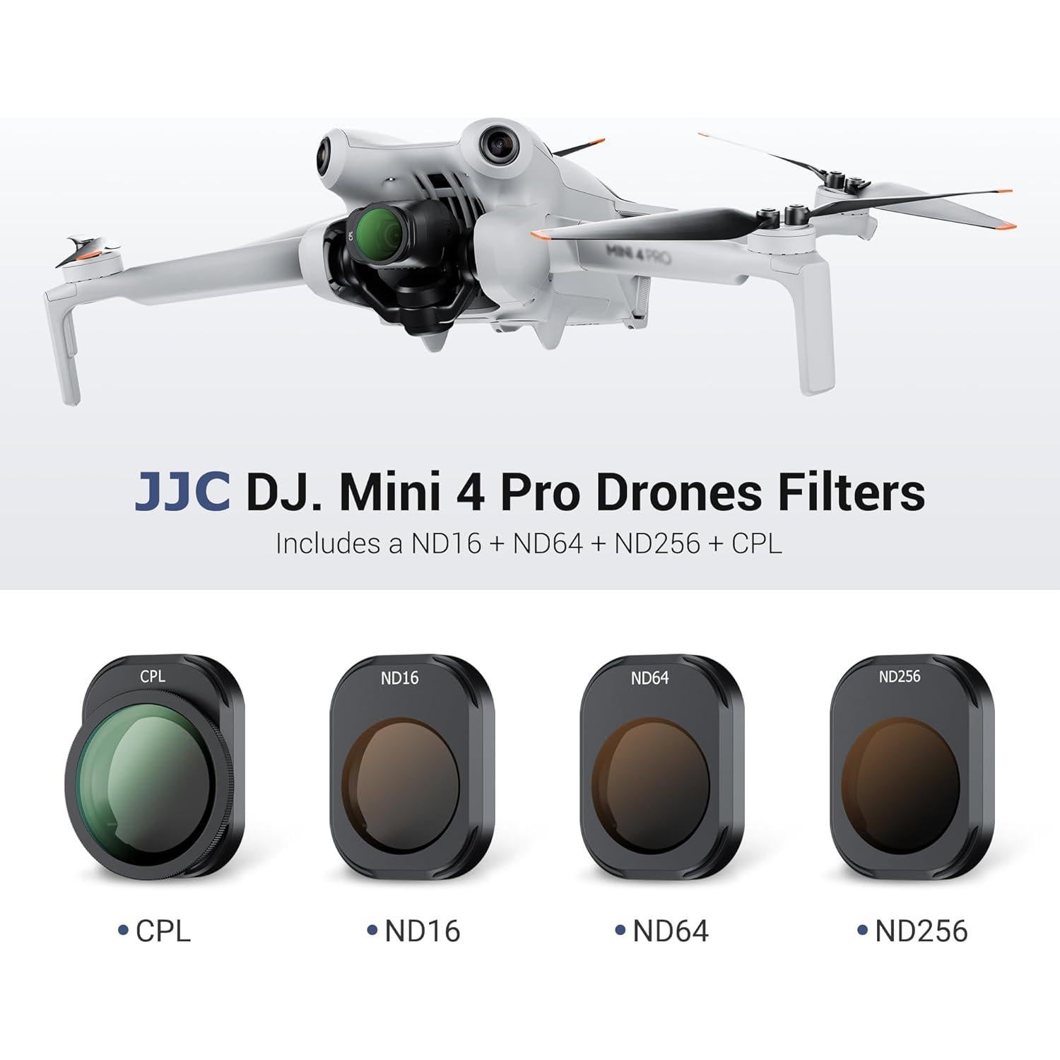 Kit de Filtros JJC ND & CPL para DJI Mini 4 Pro - 4 Piezas