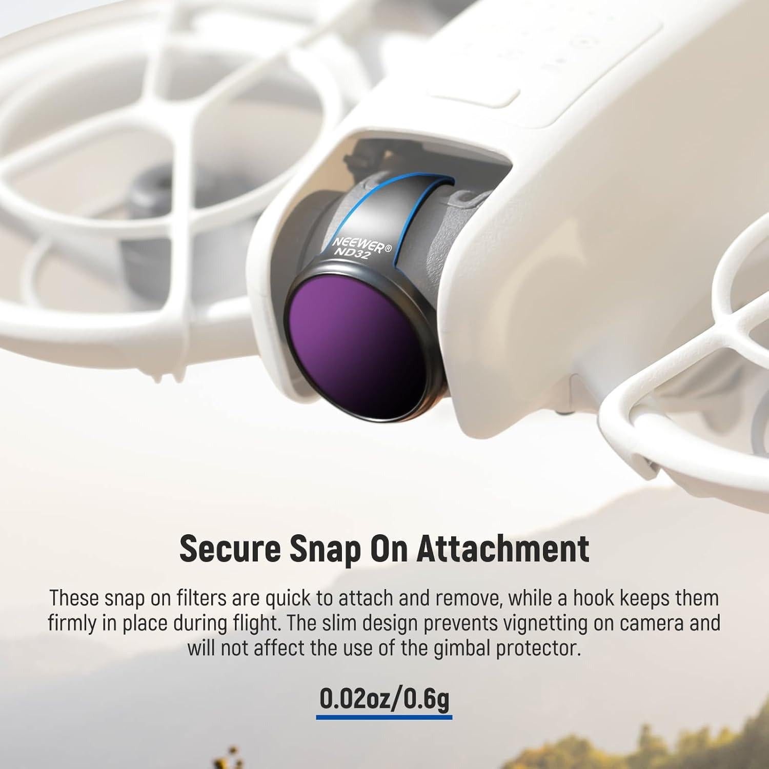 Juego de Filtros ND Magnéticos NEEWER para Dron DJI NEO - ND8, ND32 y CPL