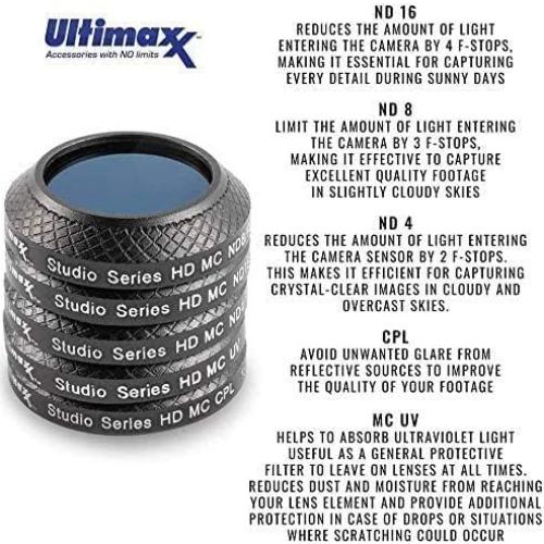 Kit de Filtros para Drones Ultimaxx 7 Piezas DJI Mavic