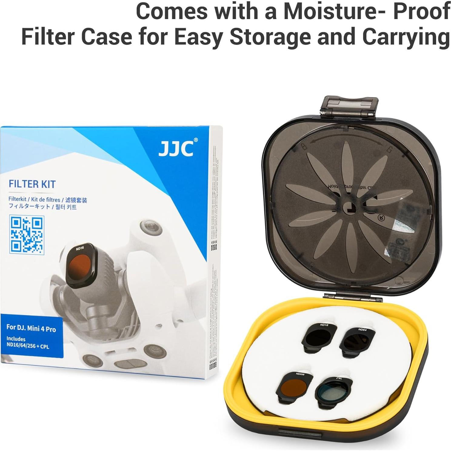 Kit de Filtros ND JJC Mini 4 Pro - ND16, ND64, ND256, CPL