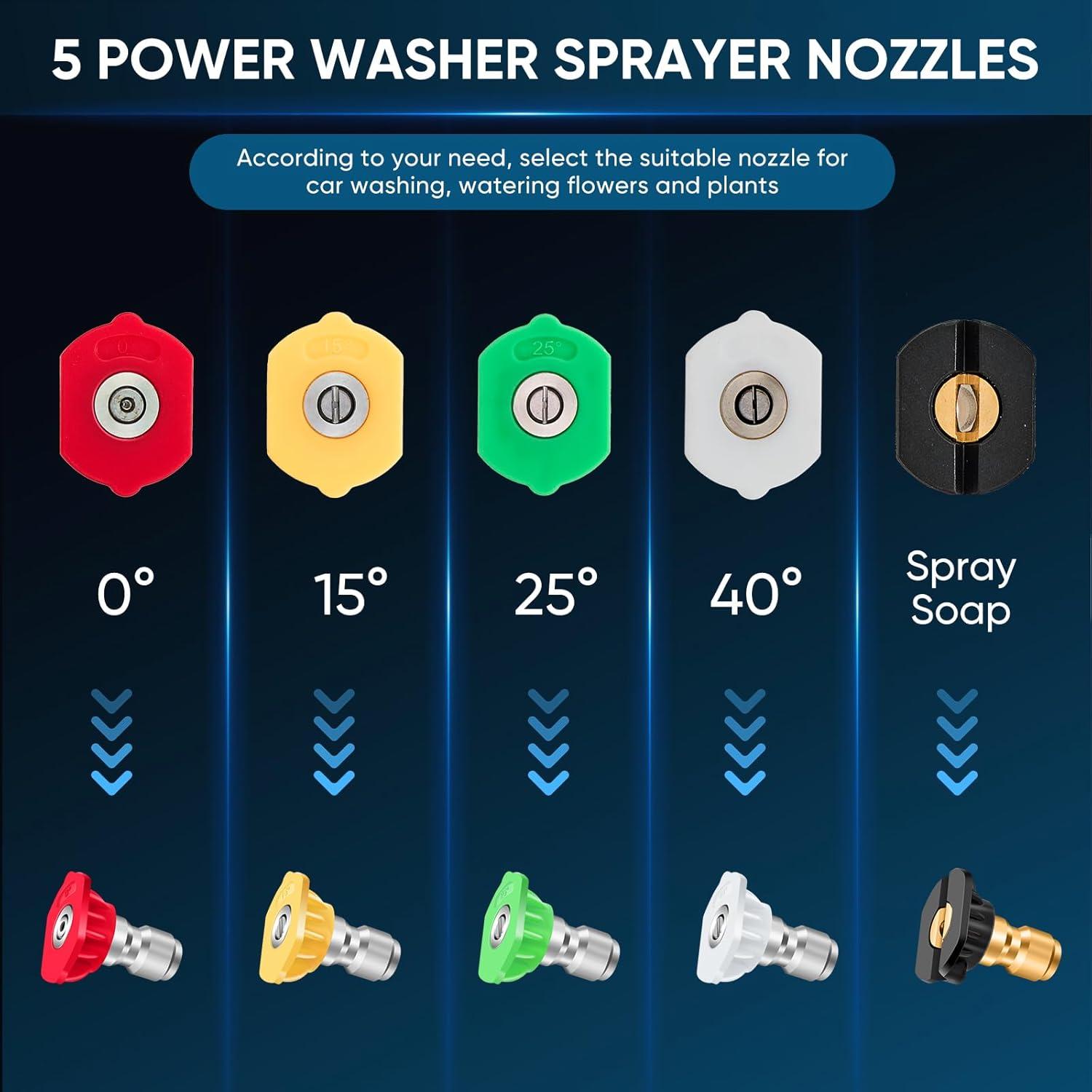 Cañón de Espuma Saker con 5 Boquillas para Lavadora de Presión